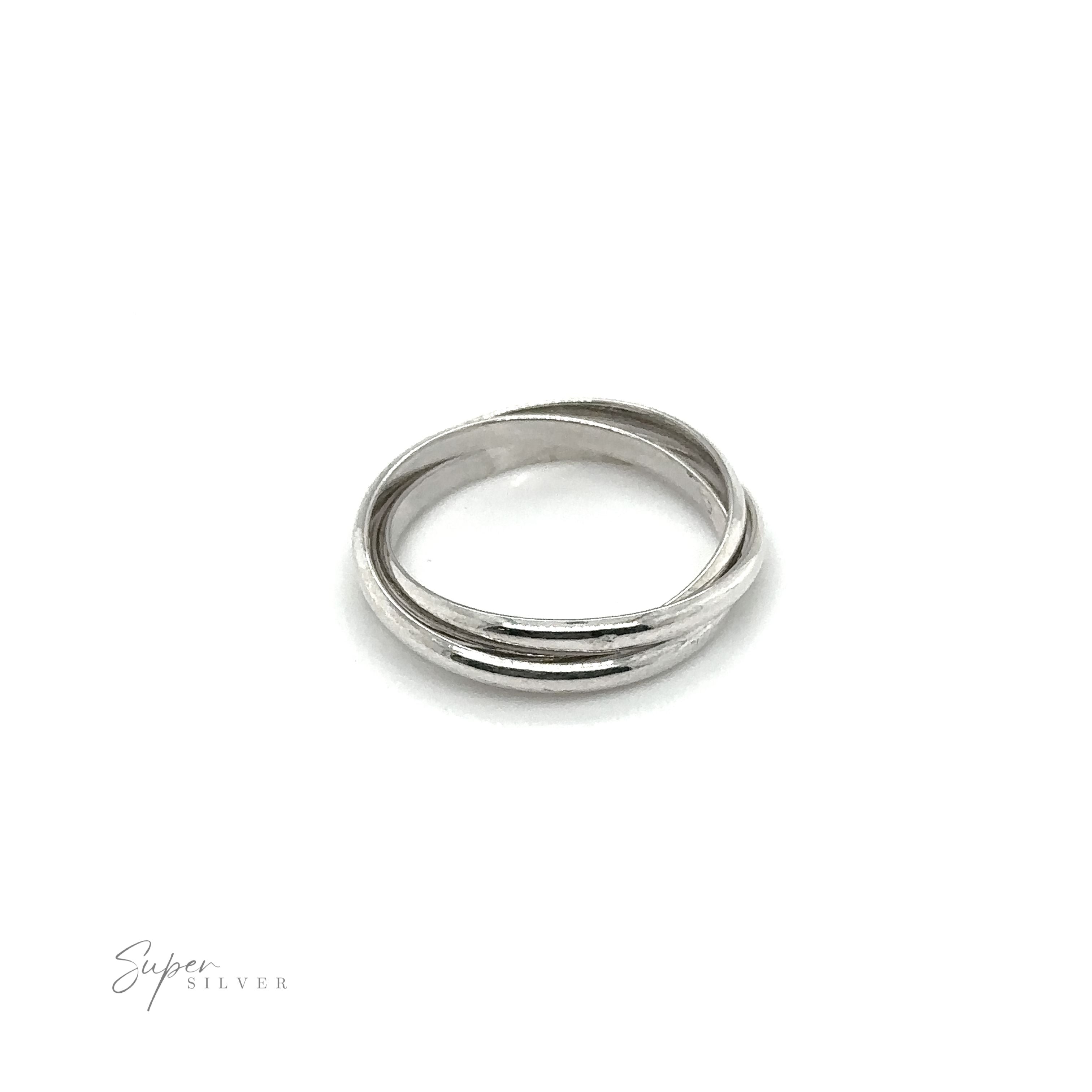 A Three Ring Rolling Bands on a white background, symbolizing devotion.