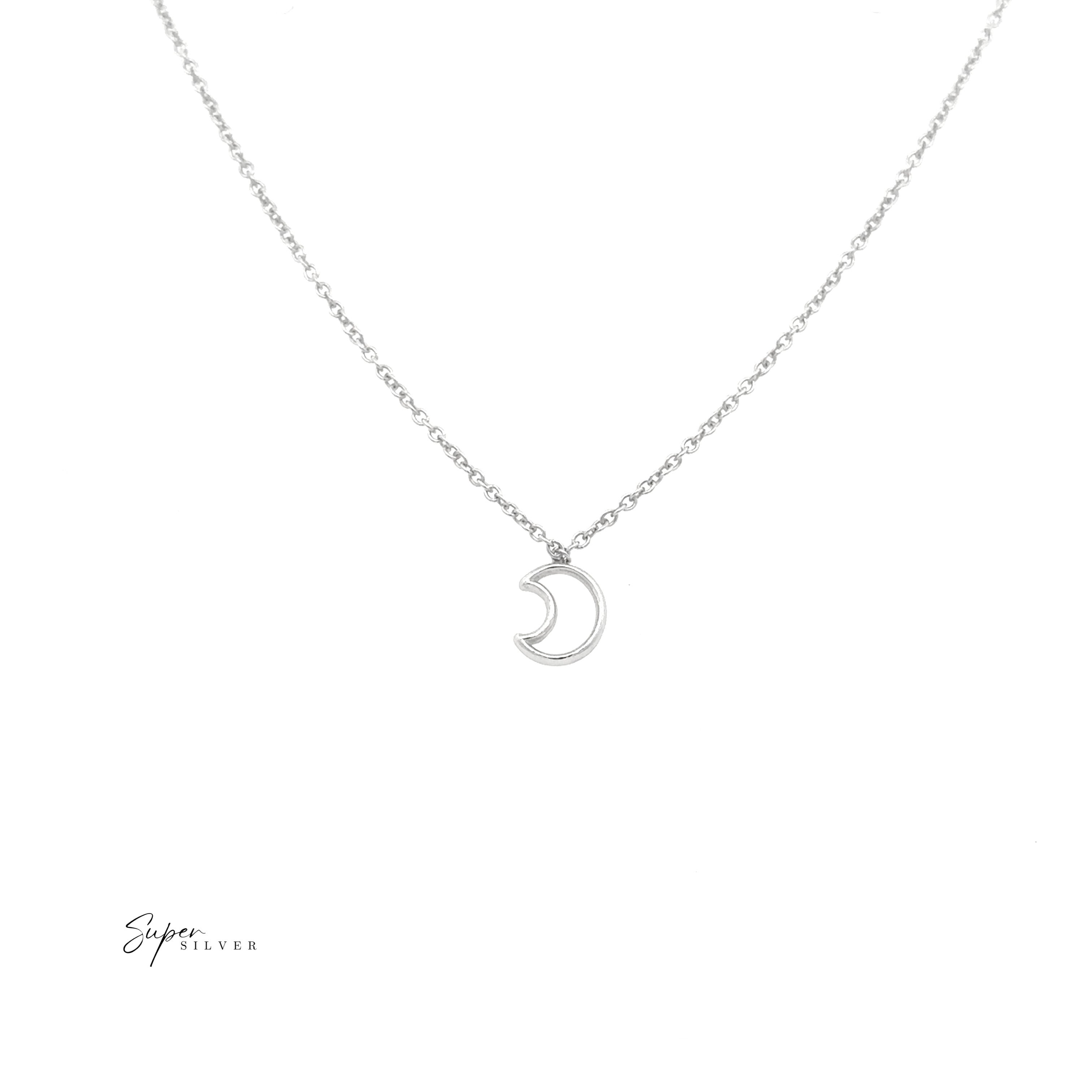 Tiny Crescent Moon Necklace