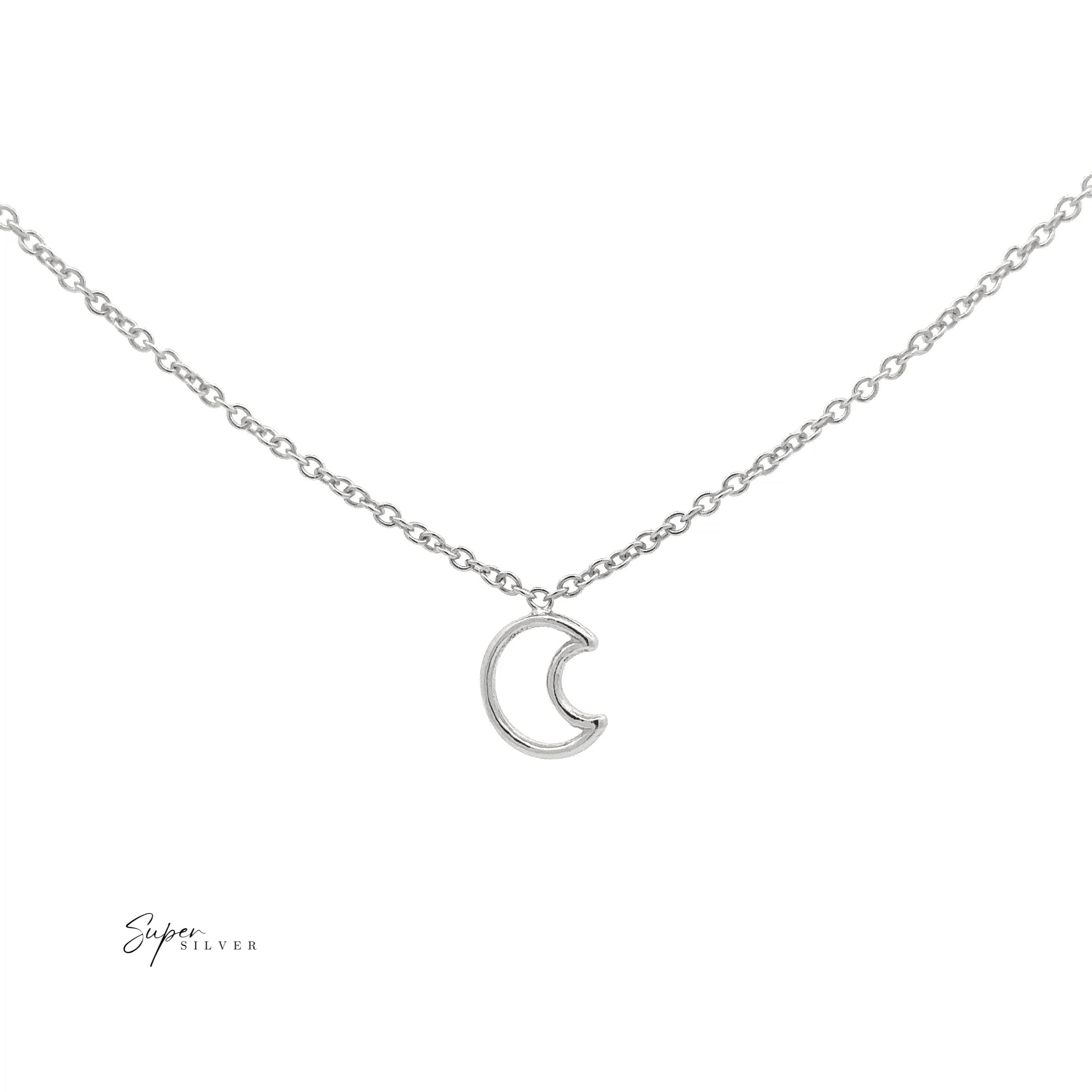 Tiny Crescent Moon Necklace