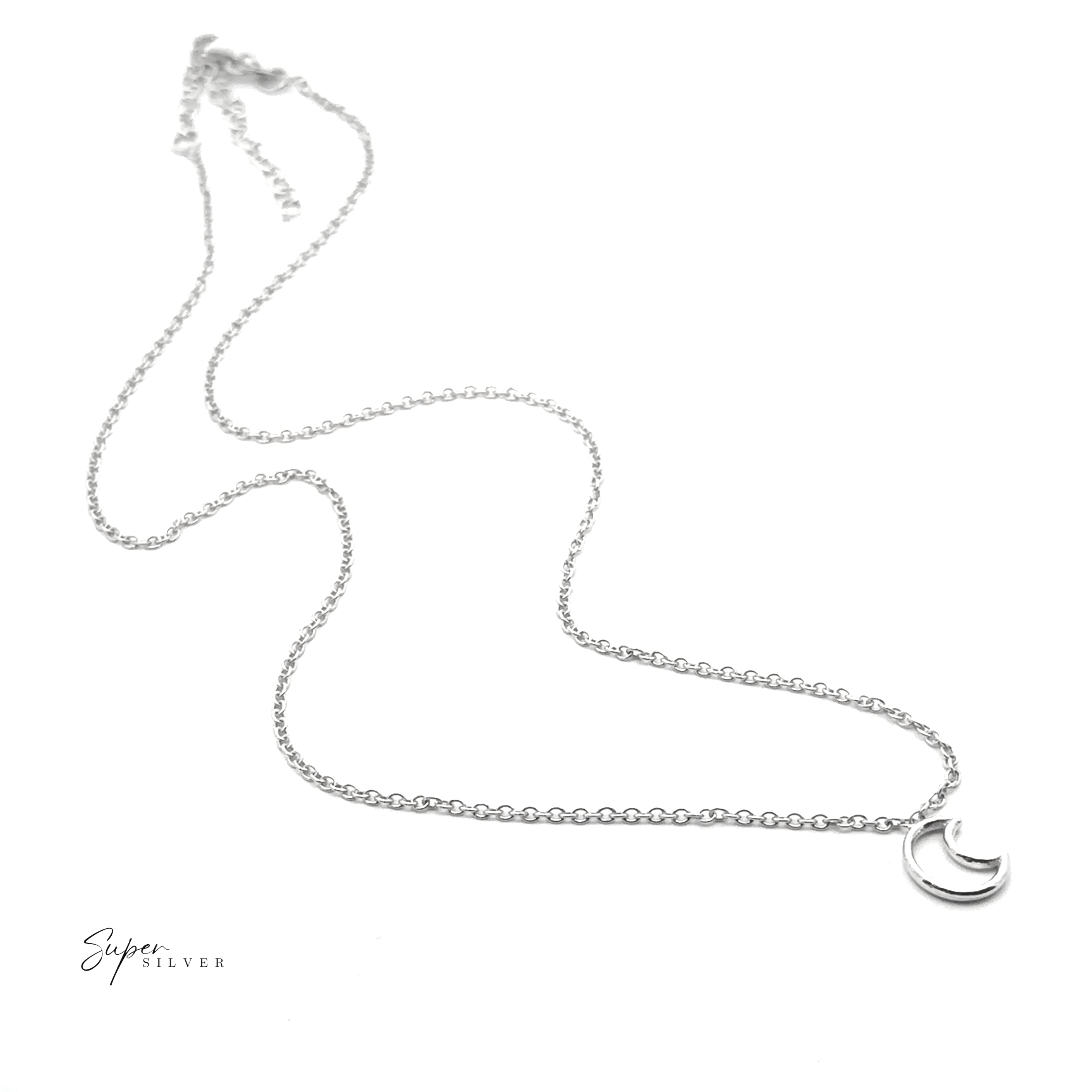 Tiny Crescent Moon Necklace