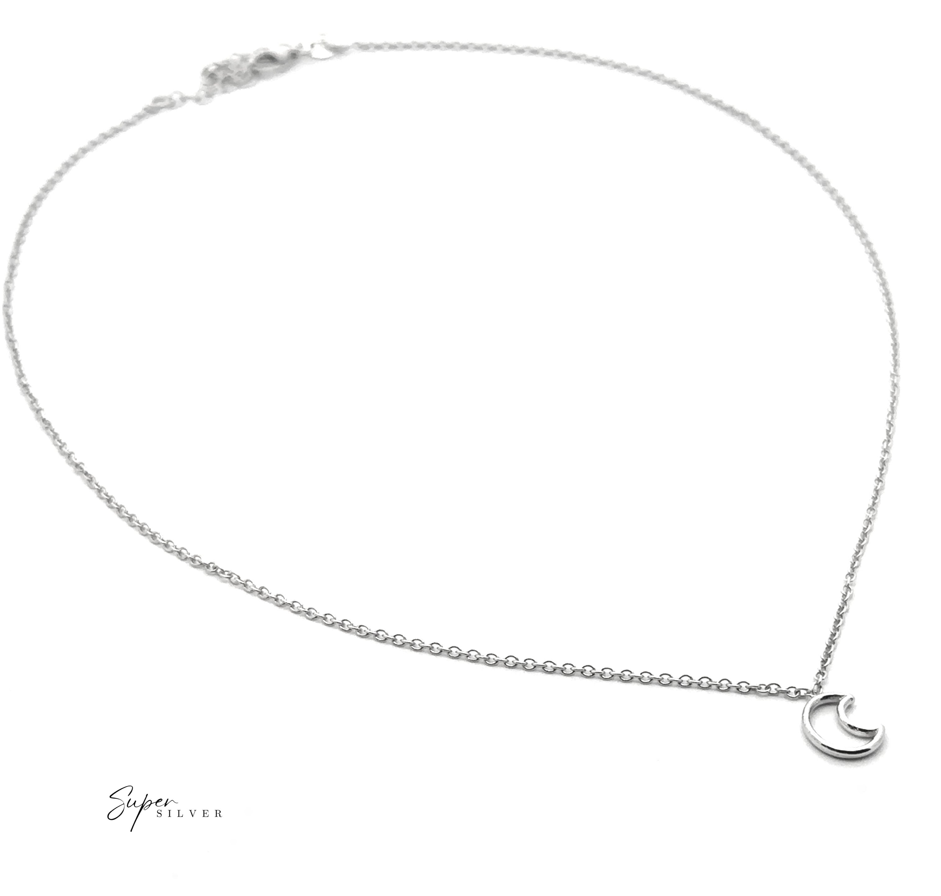 Tiny Crescent Moon Necklace