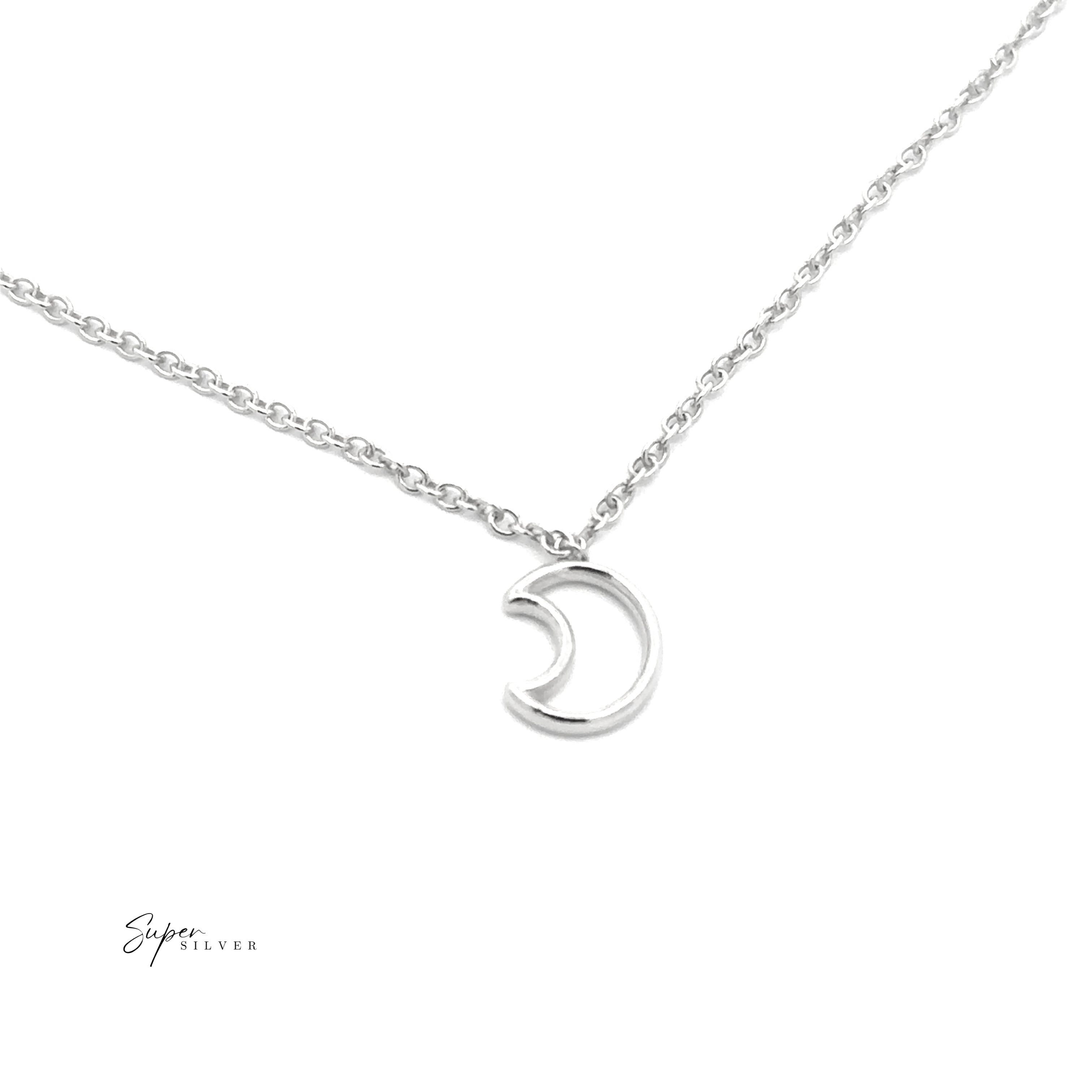 Tiny Crescent Moon Necklace