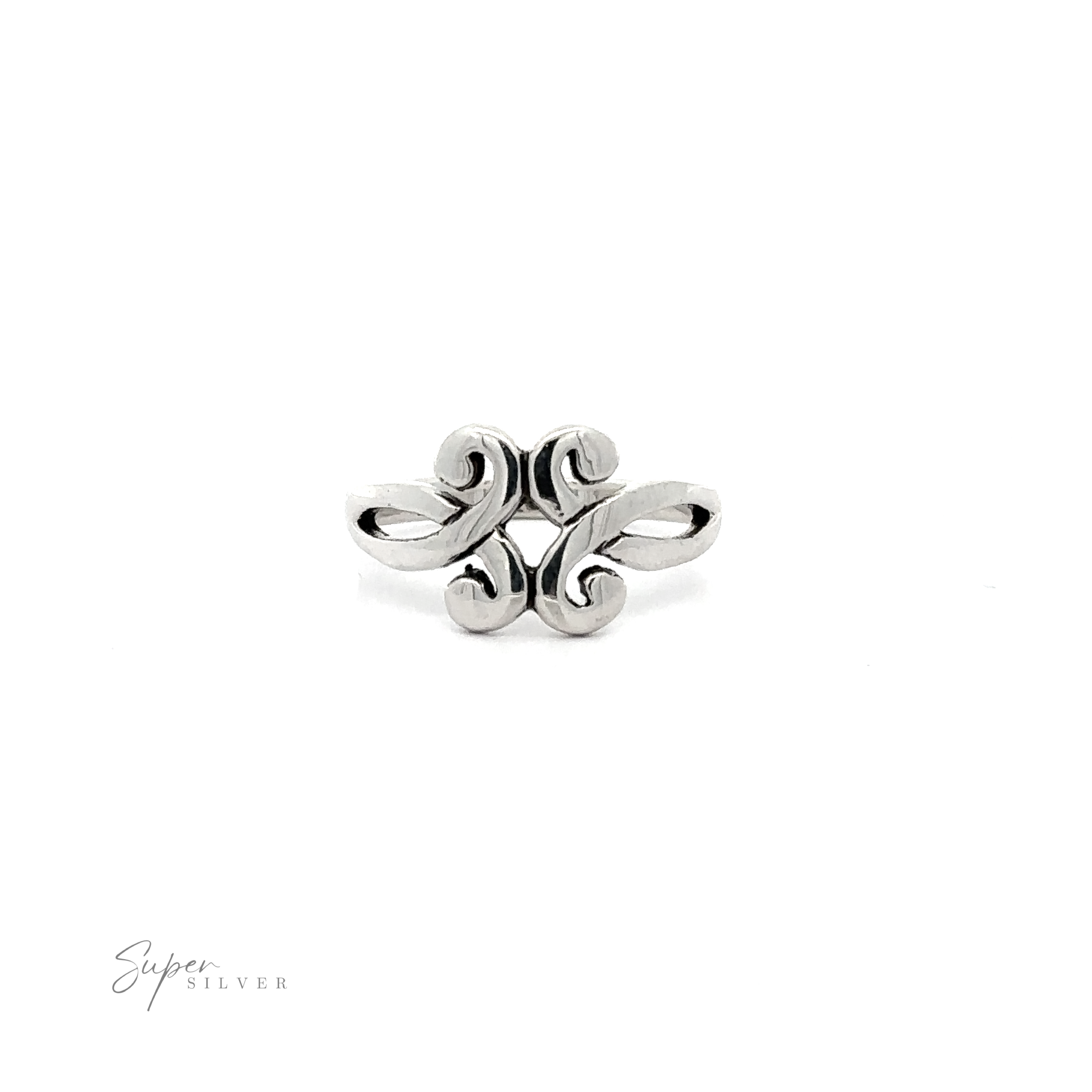 A .925 sterling silver Celtic Swirl Ring.