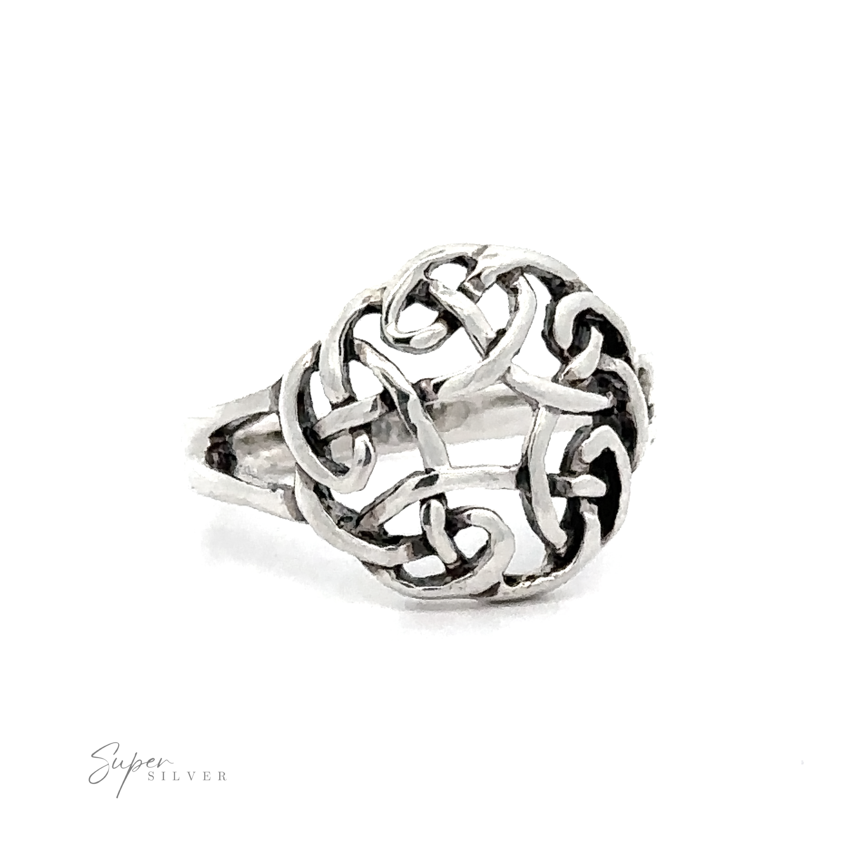 Substantial Celtic Knot Ring in .925 sterling silver.