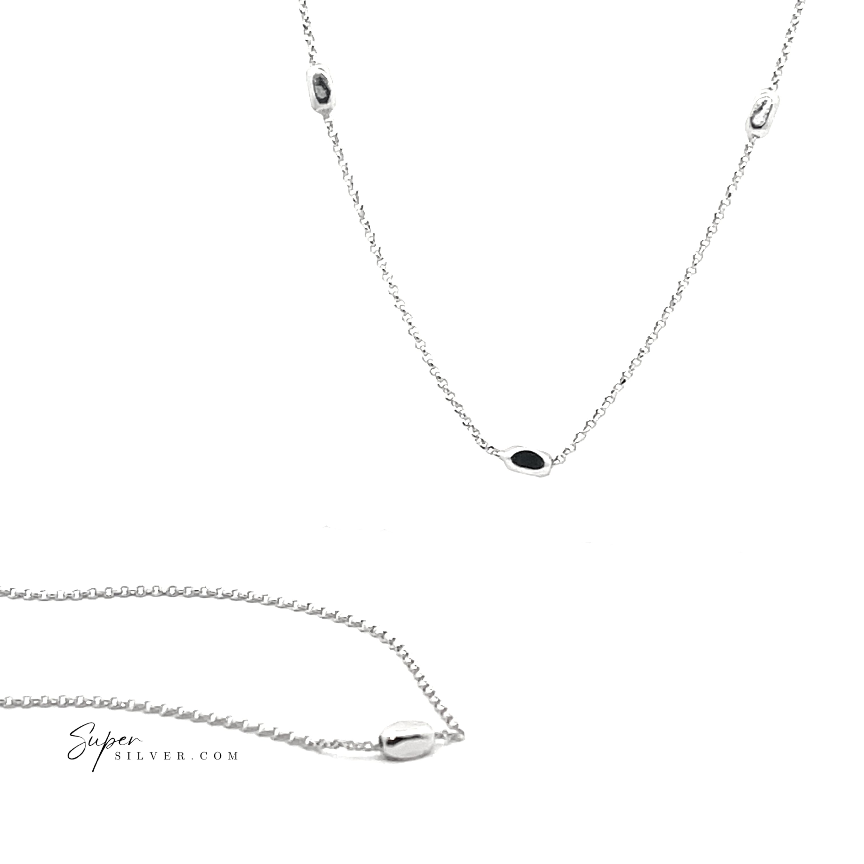 Silver Nugget Necklaces