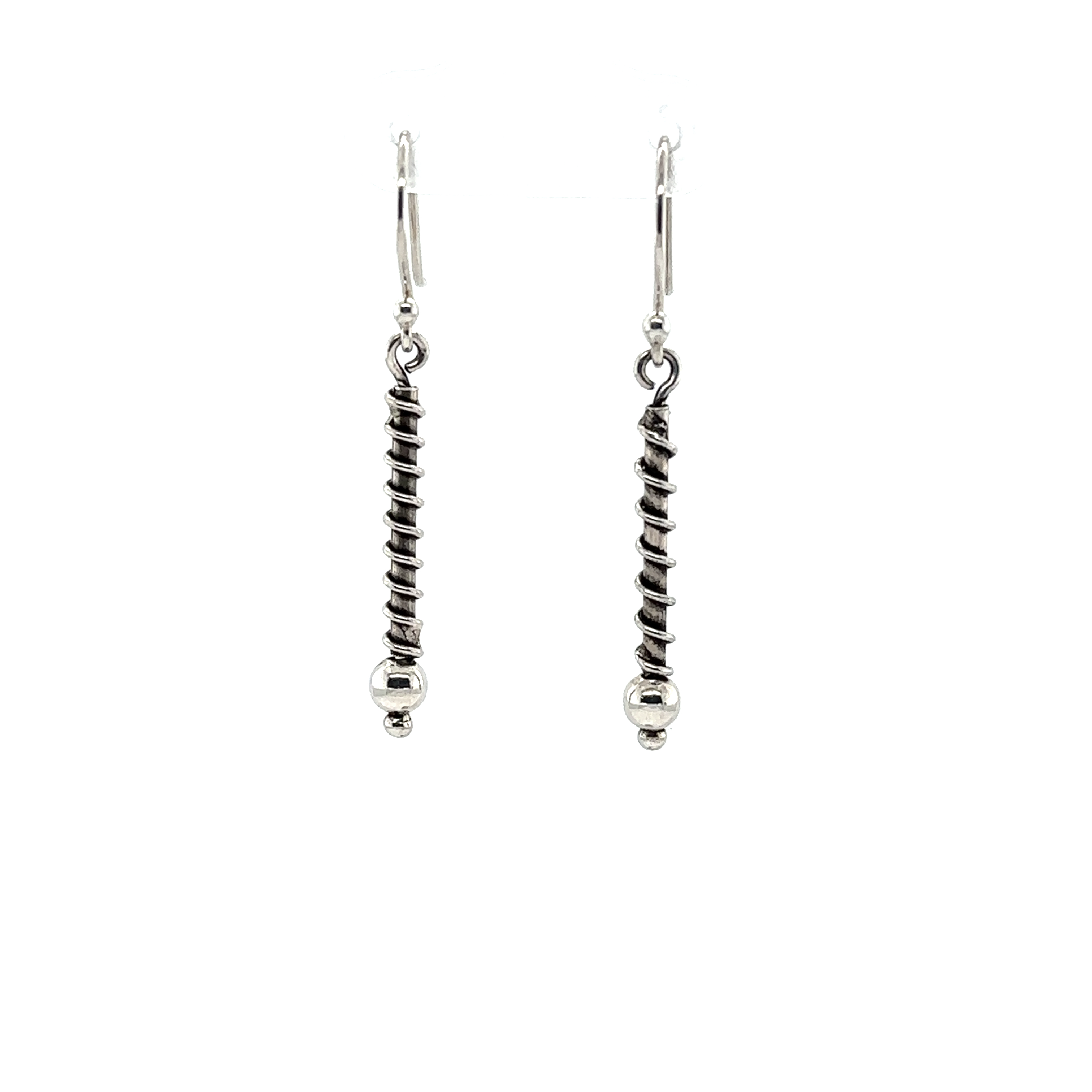 Super Silver's Bali Coil Wrapped Drop Earrings.