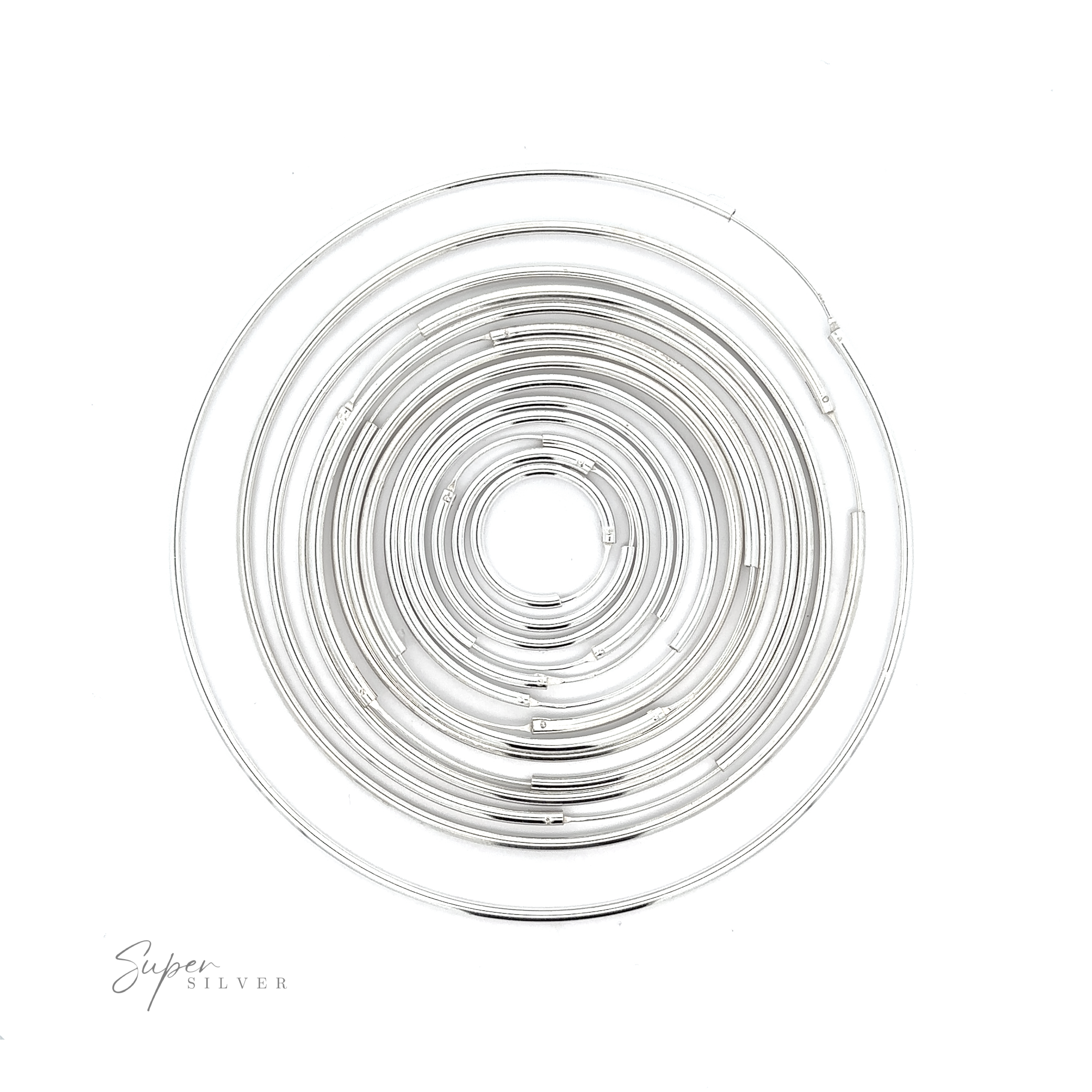 A minimalist 2mm Infinity Hoops on a white background.
