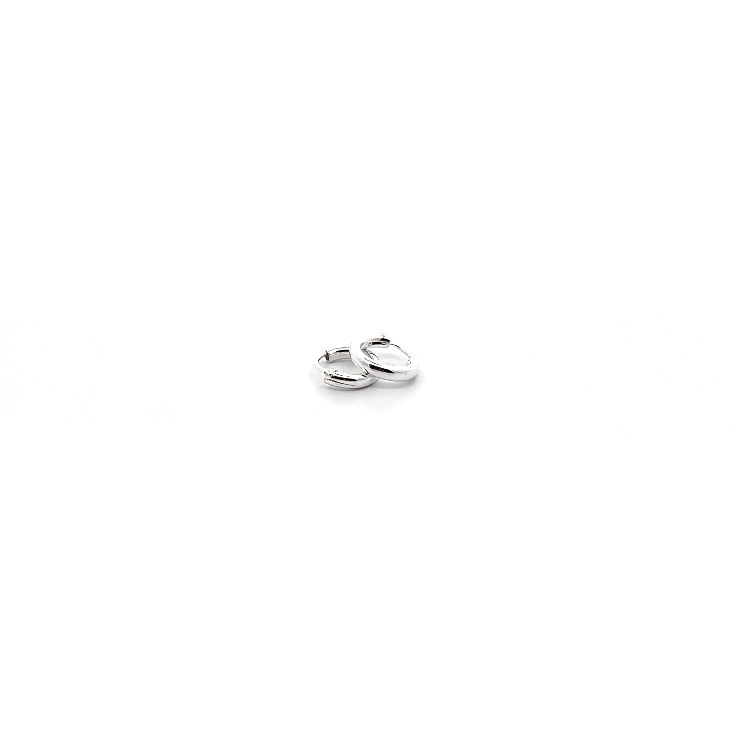 A versatile pair of 2mm Infinity Hoops earrings with a minimalist flair on a white background.