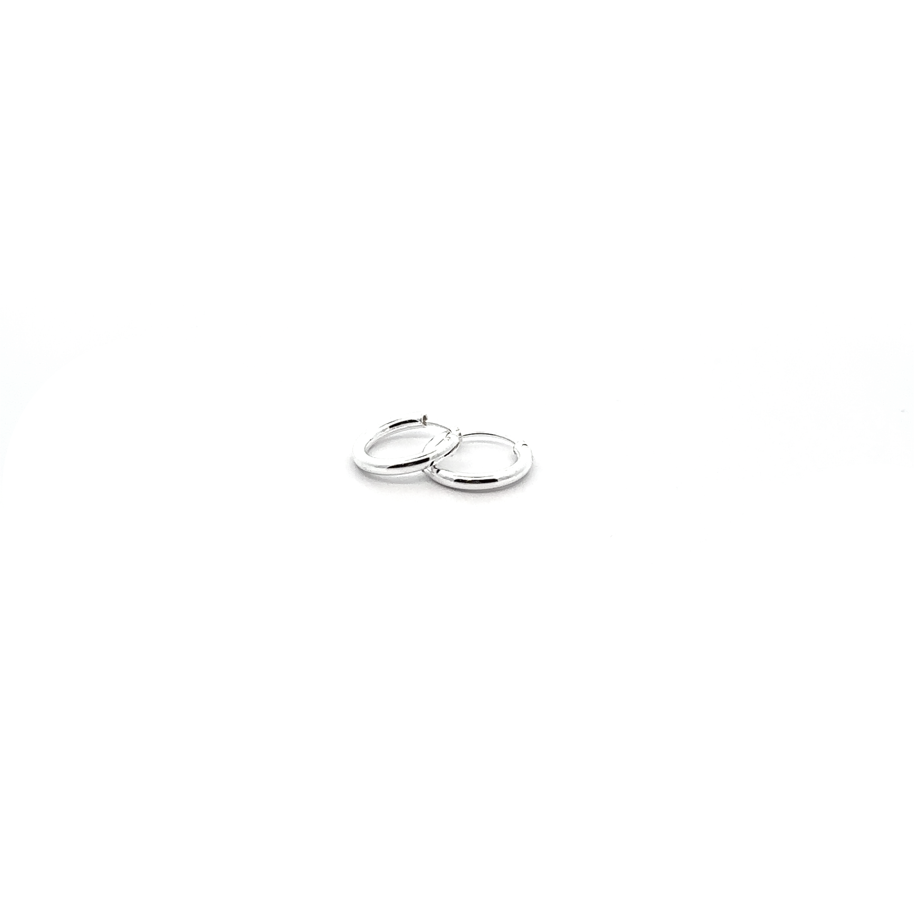 Versatile 2mm Infinity Hoops with a minimalist flair, displayed on a white background.