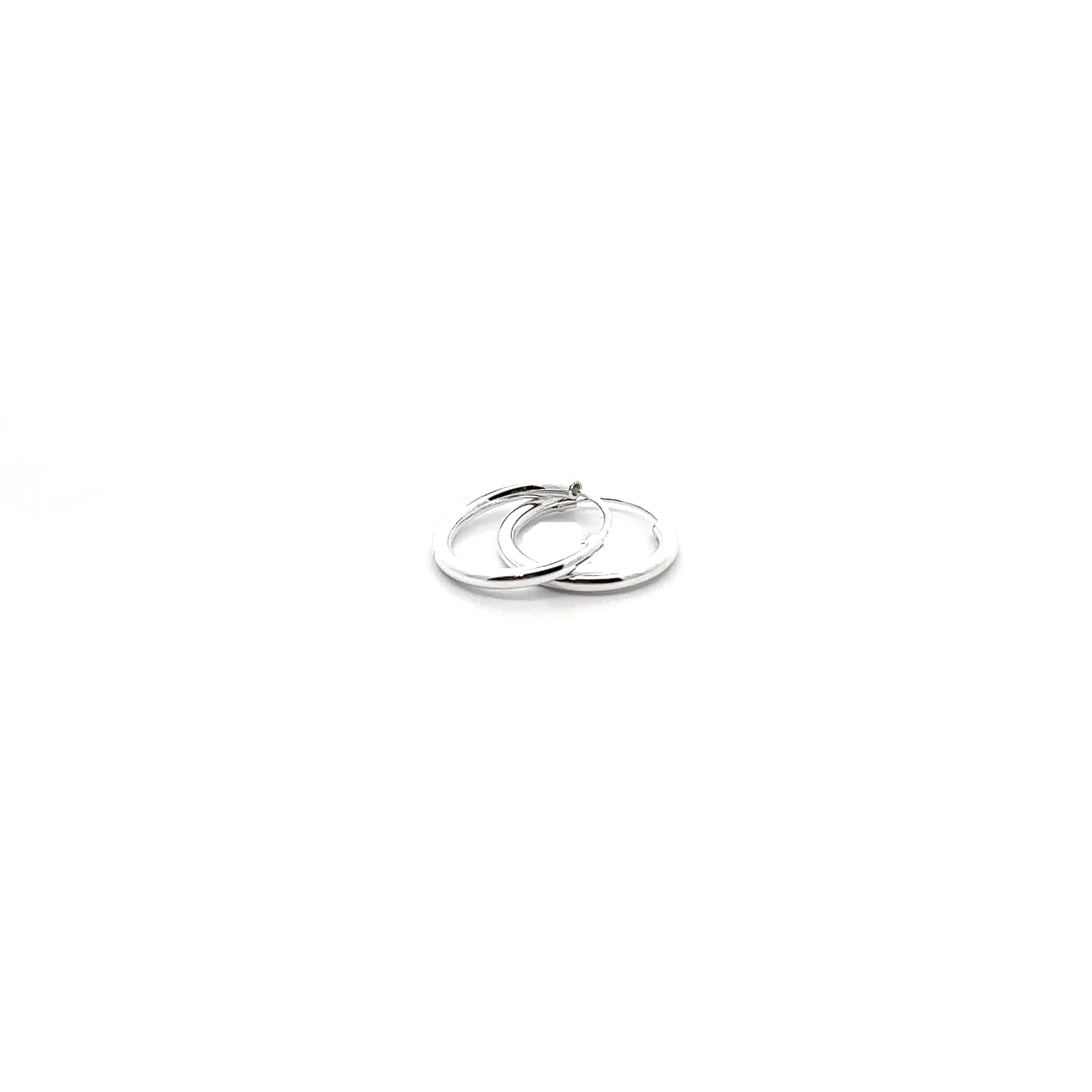 A versatile 2mm Infinity Hoops with minimalist flair on a white background.