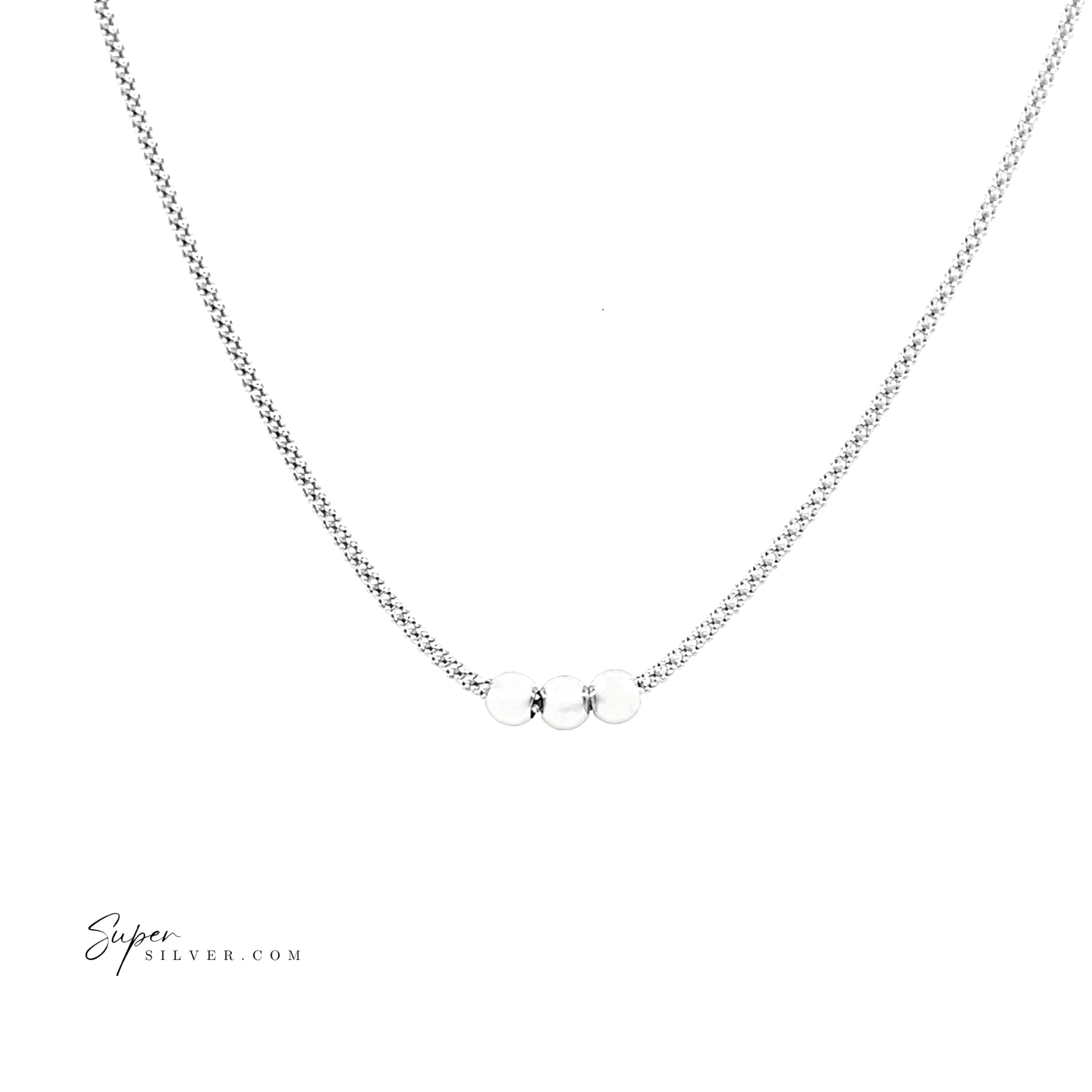 Elegant Three Bead Necklace