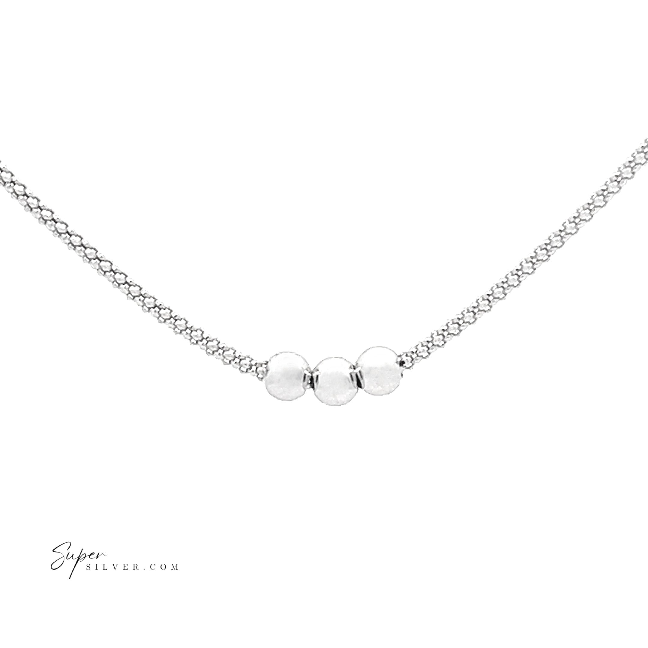 Elegant Three Bead Necklace