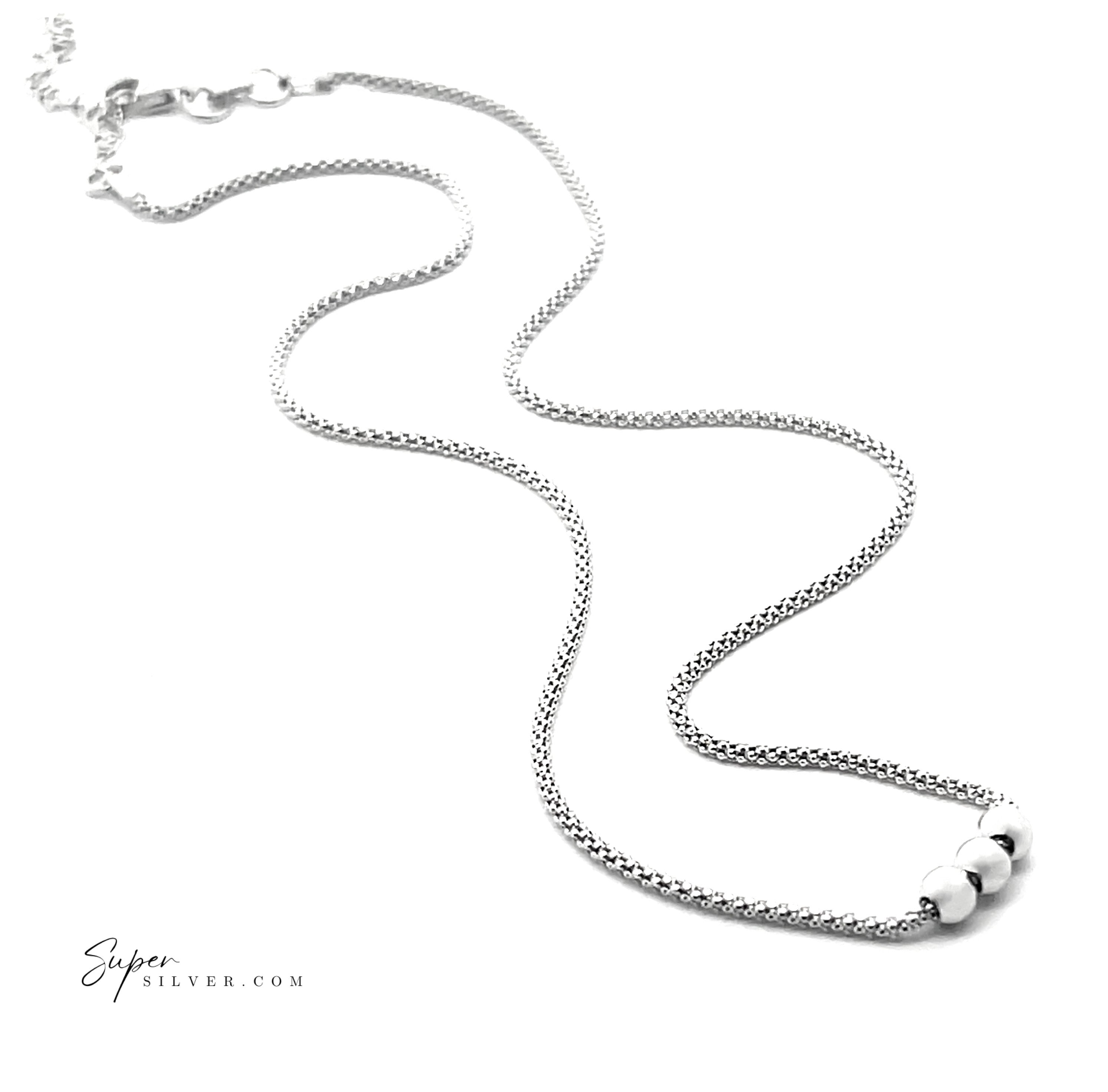 Elegant Three Bead Necklace