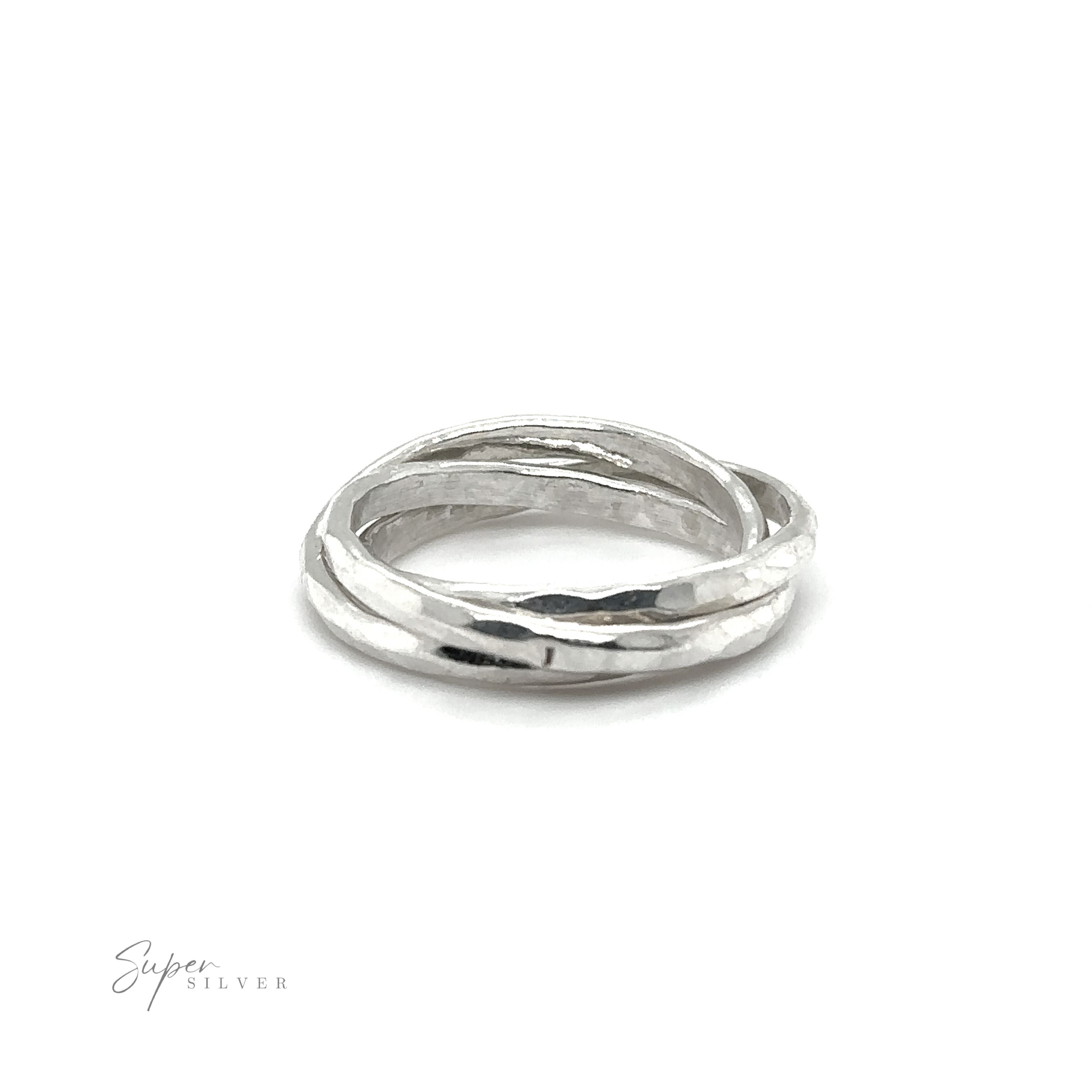 2mm Hammered Triple Rolling Ring.