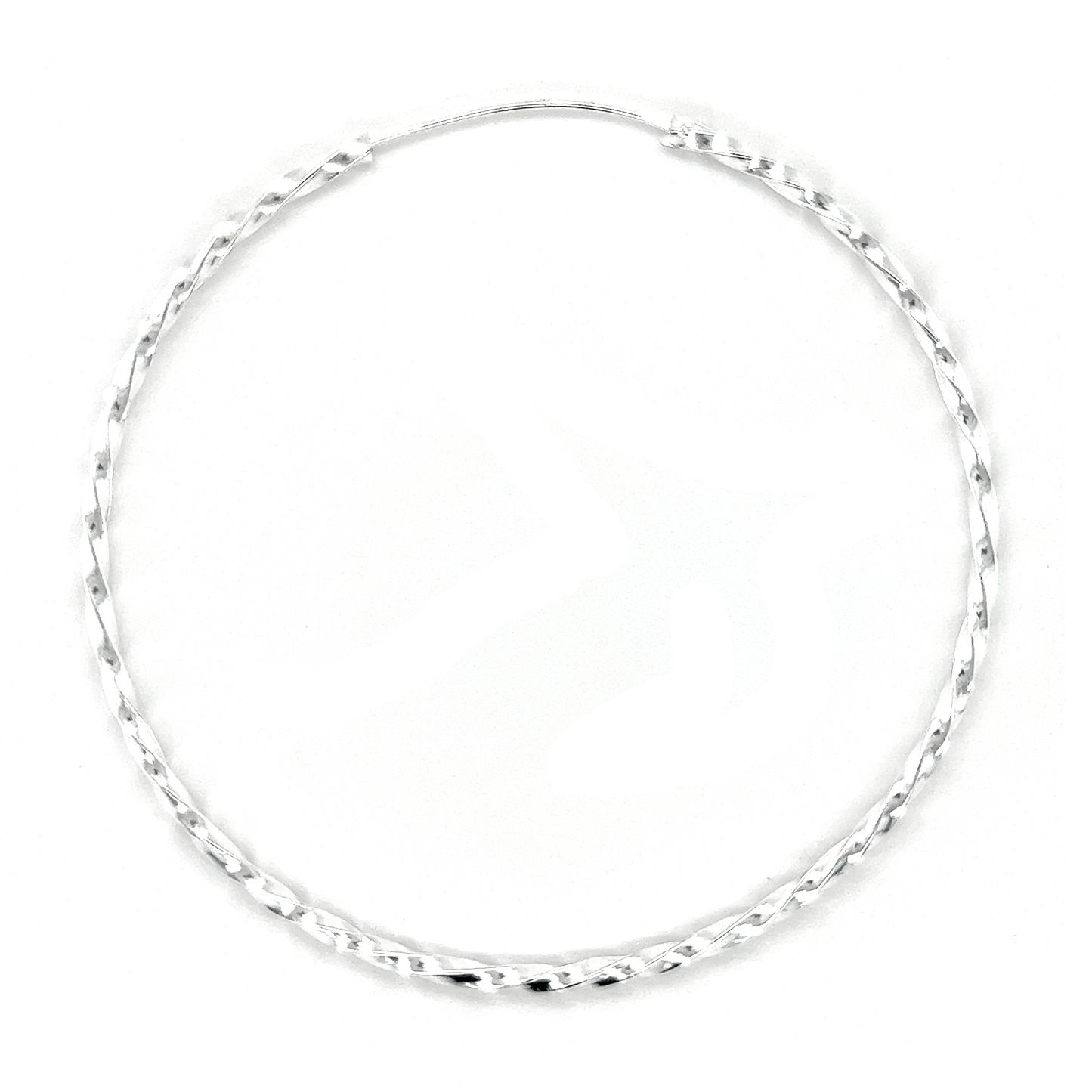 70mm Twisted Hoops on a white background.