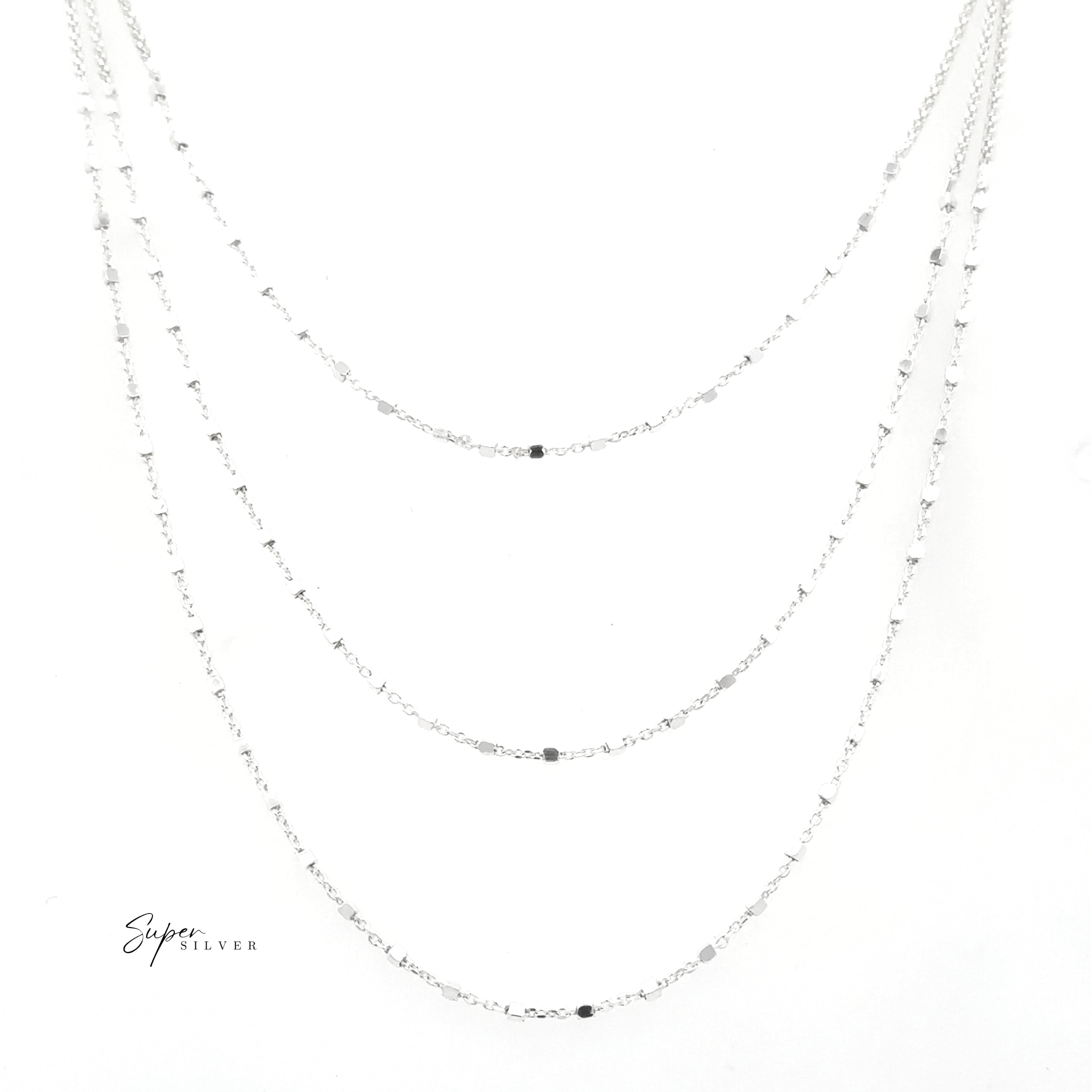 Silver Italian Cascade Necklace
