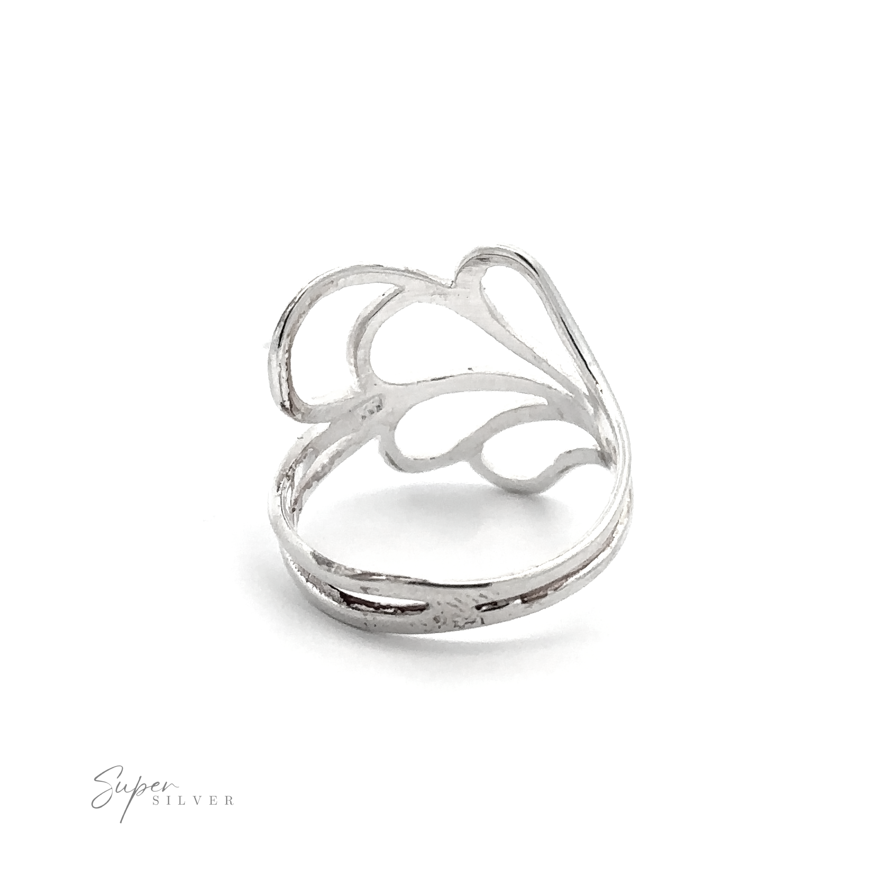 A Simple Open Freestyle Ring with an open style leaf design, perfect for everyday wear.