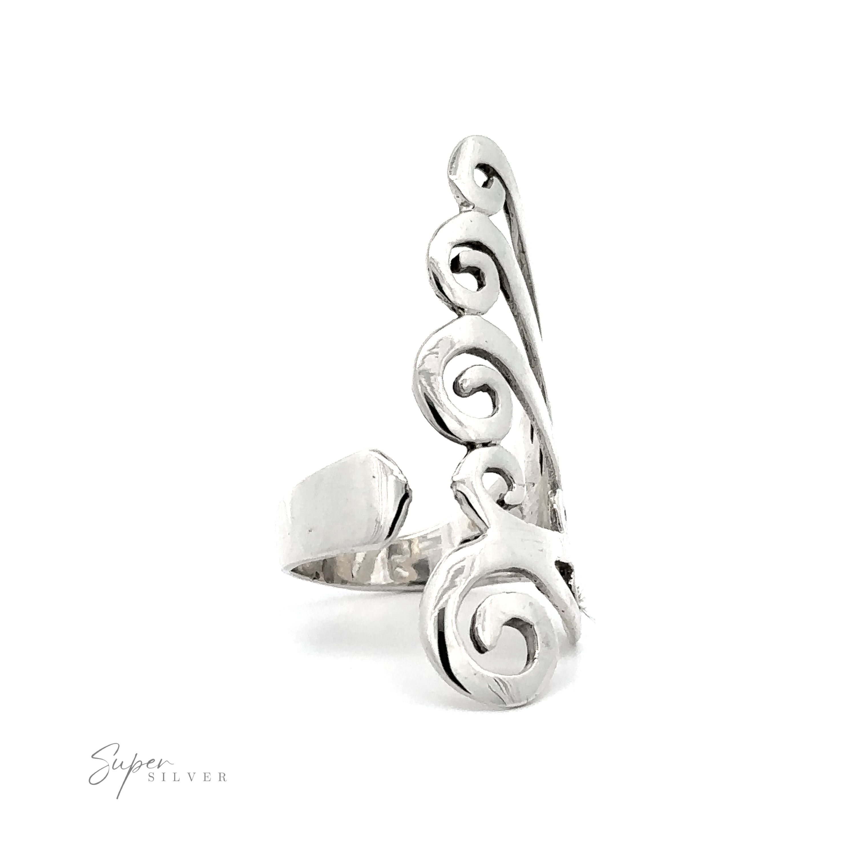 An elegant centerpiece, the Adjustable Freestyle Ring features a mesmerizing swirl design. With its adjustable style, it promises a perfect fit for any finger.