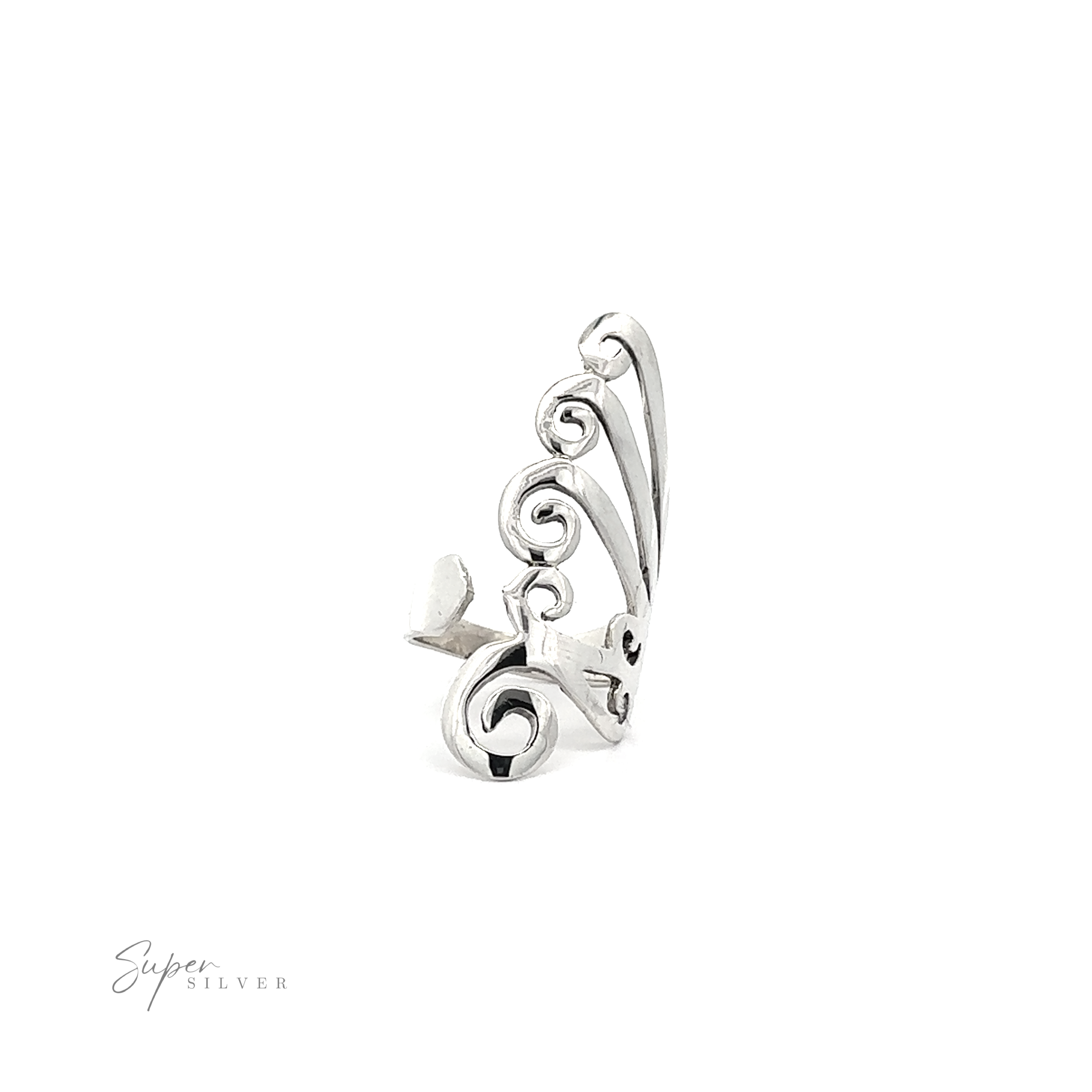 An adjustable Freestyle Ring with a swirl design.