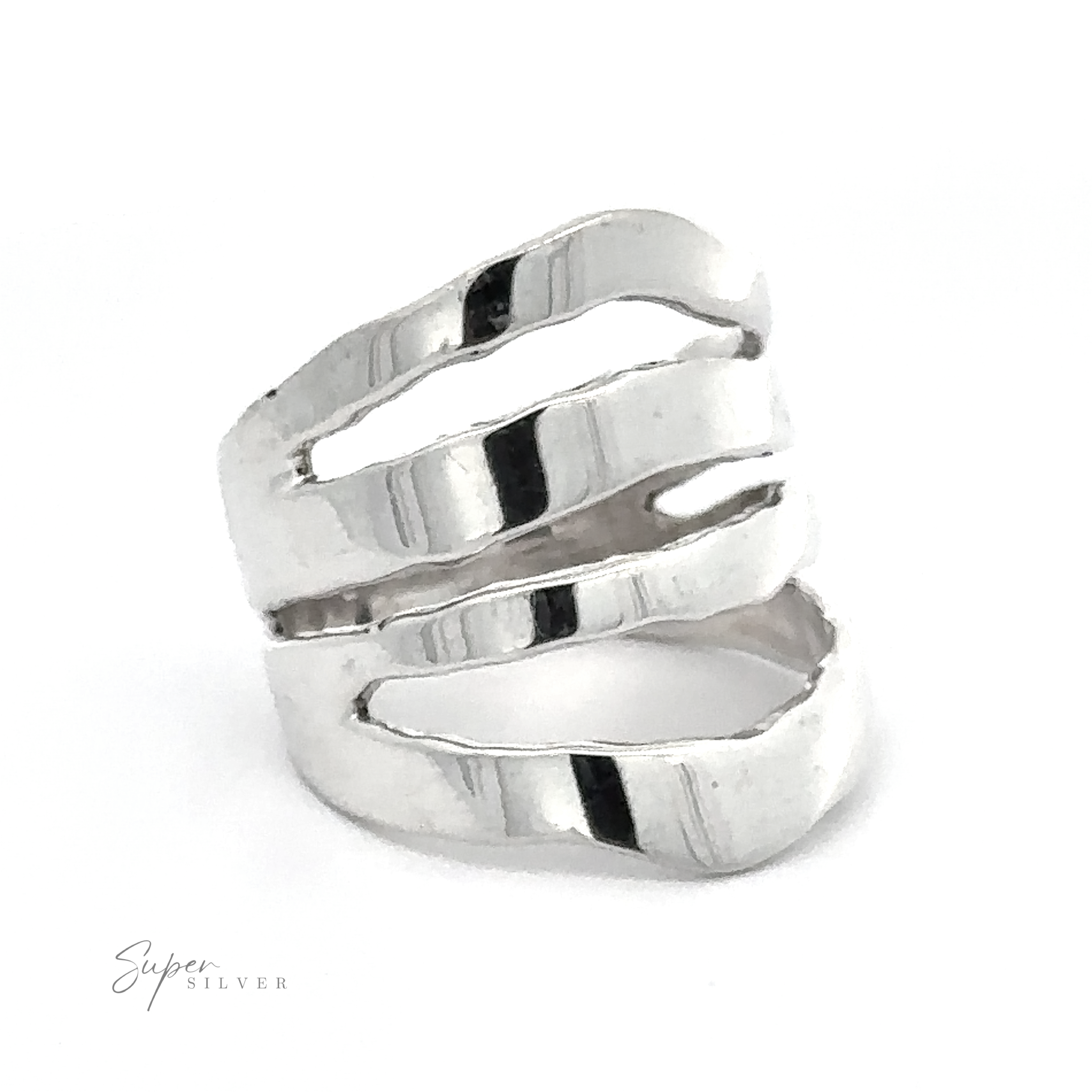 A simple Open Shield Band with a curved design.