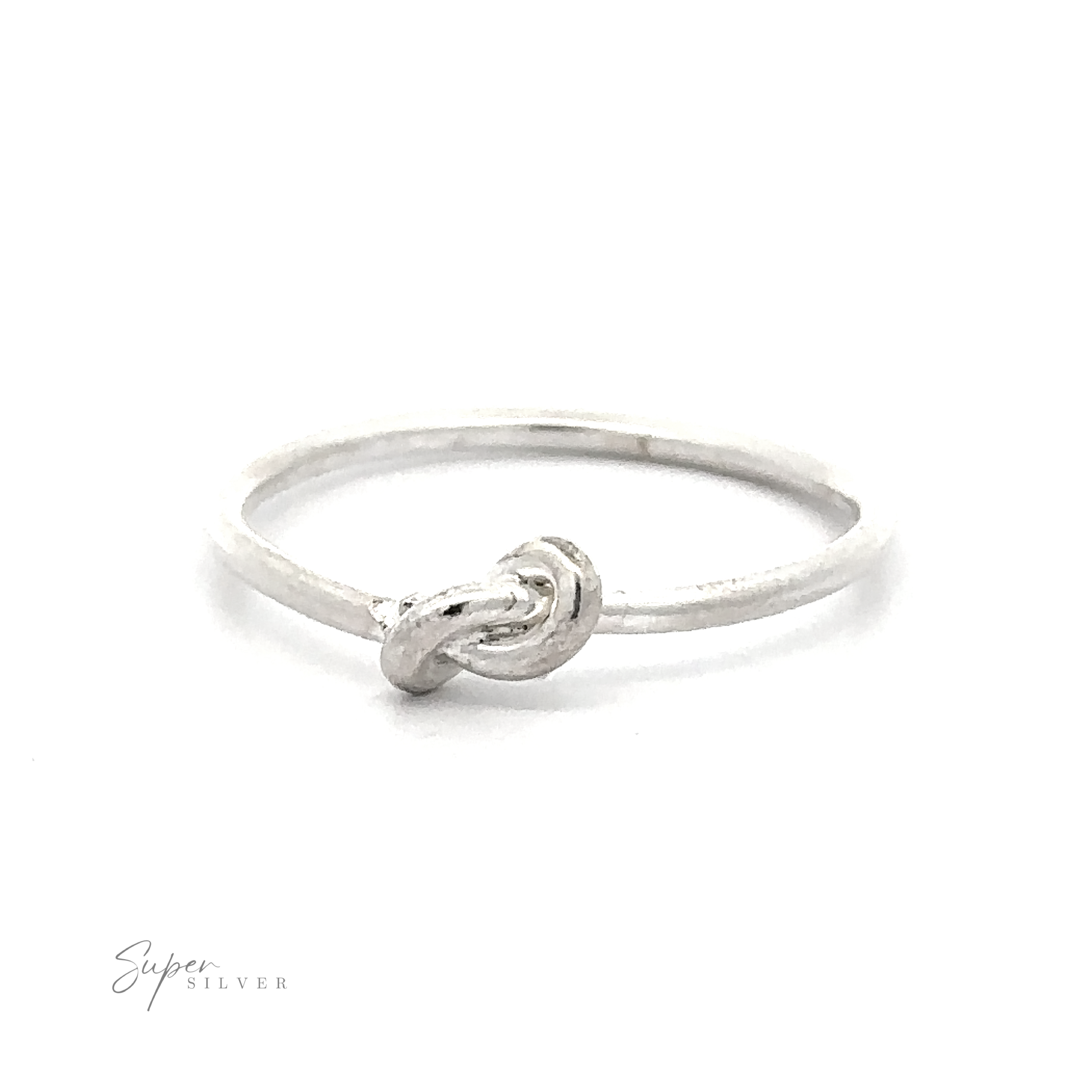 This famous minimalist Tiny "Love" Knot Ring features a simple and sweet design, crafted from .925 Sterling Silver.