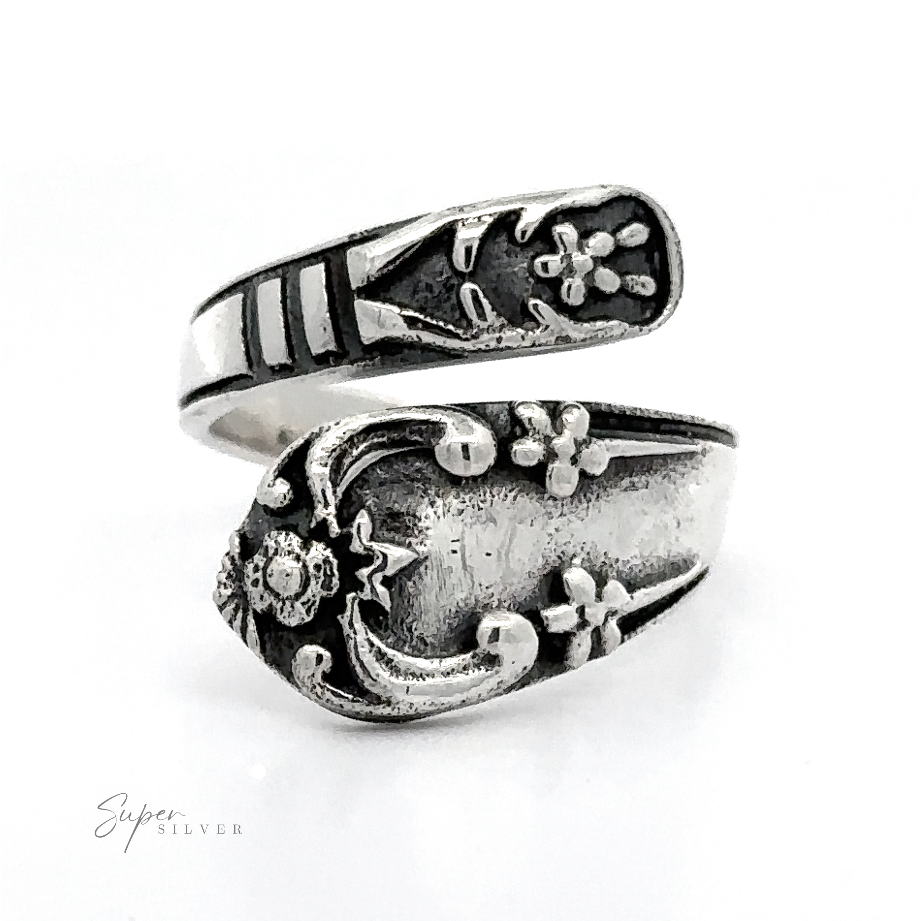 An adjustable silver Spoon Design Ring, crafted in .925 sterling silver.
