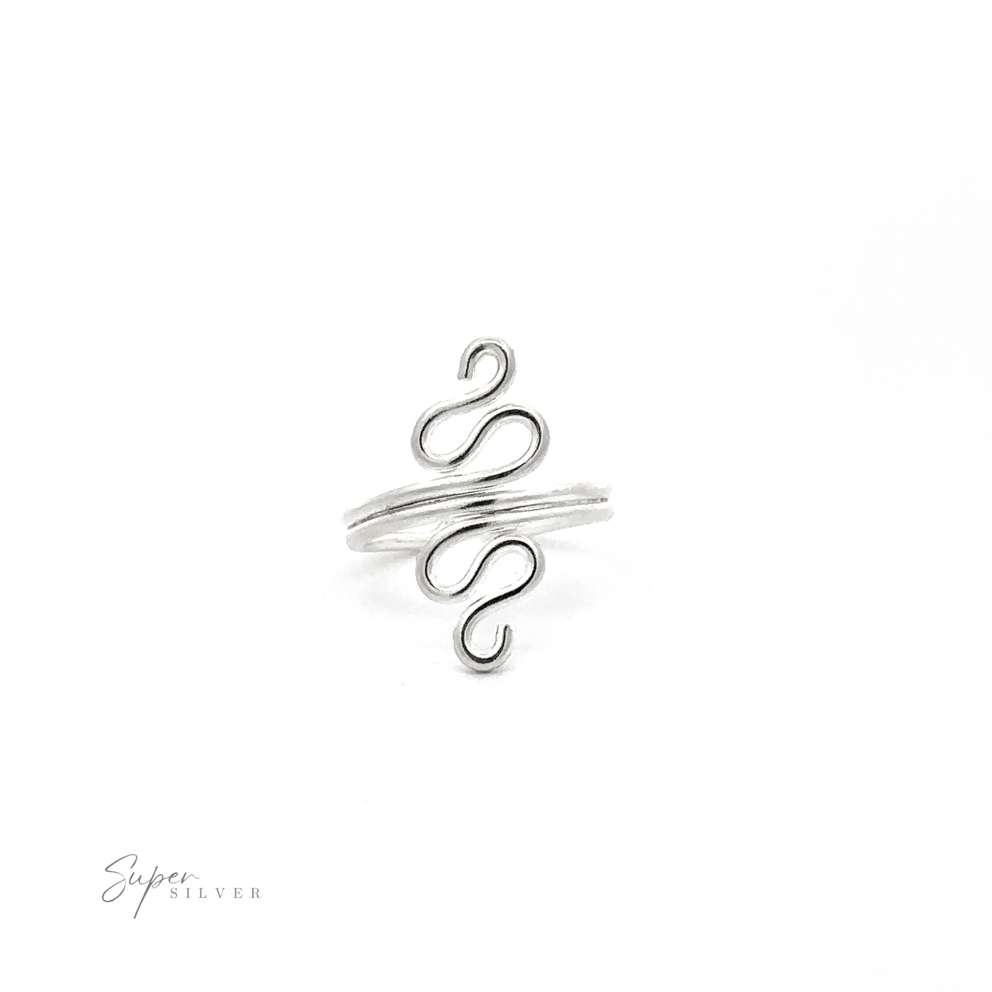A Squiggly Adjustable Toe Ring displayed against a white background.
