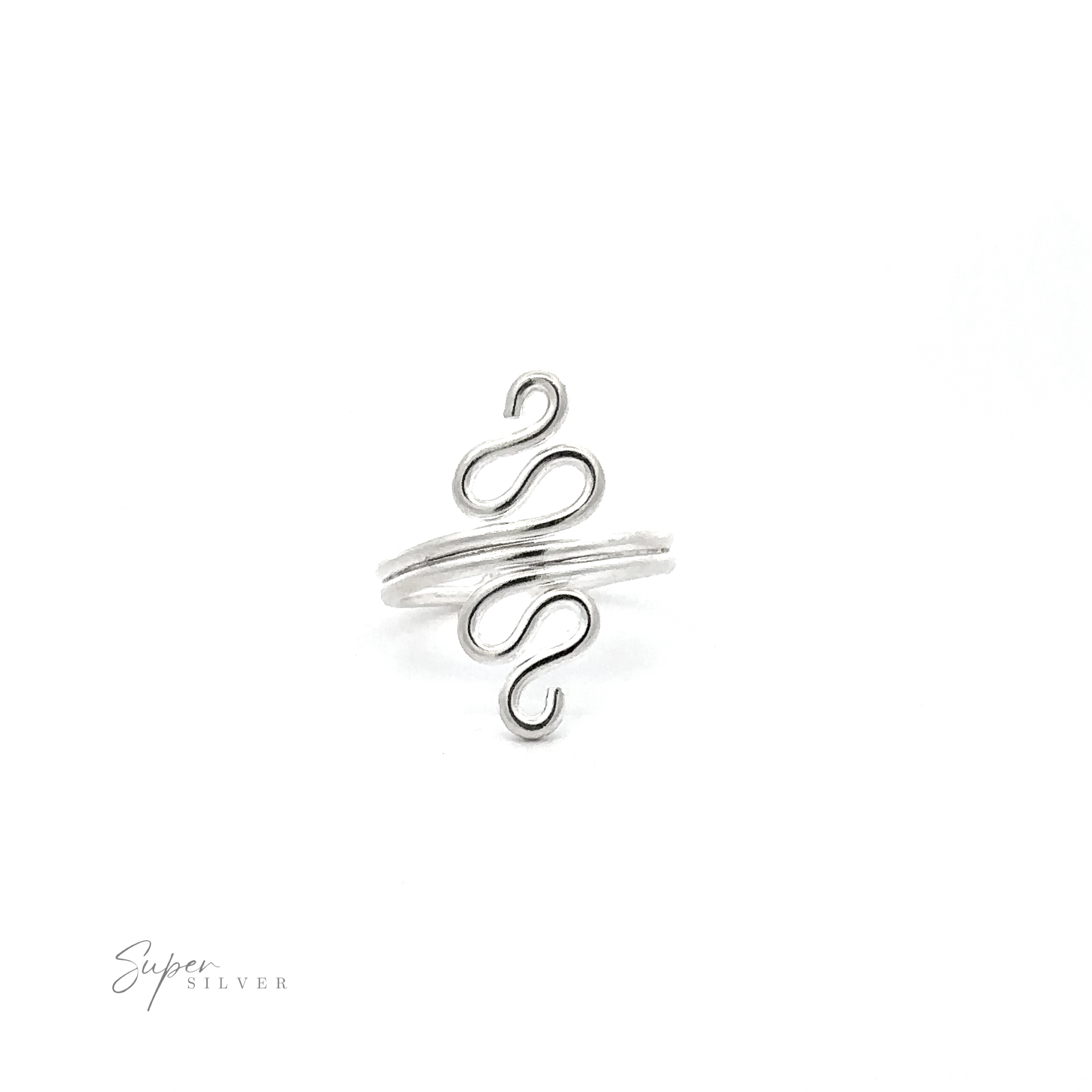 A Squiggly Adjustable Toe Ring displayed against a white background.