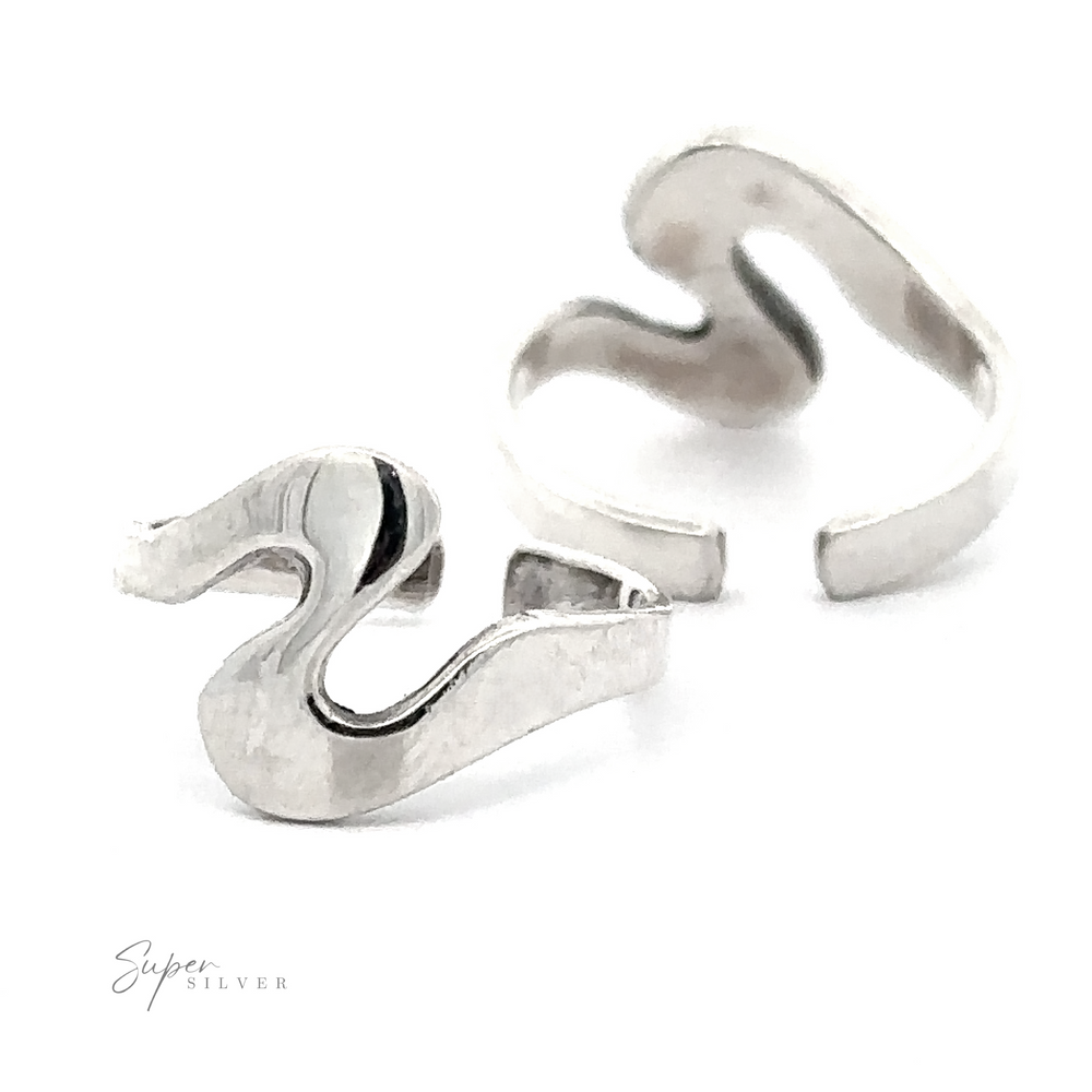 Squiggle Adjustable Toe Ring displayed on a white background.