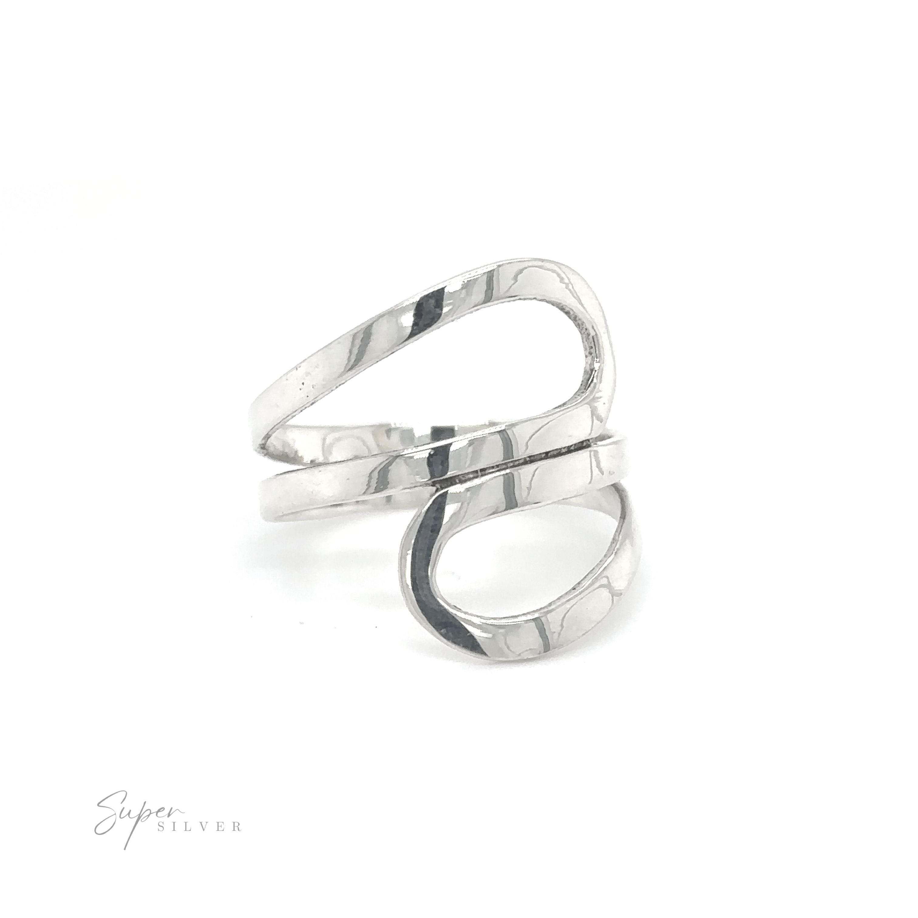 A versatile silver Freestyle Loop Ring.