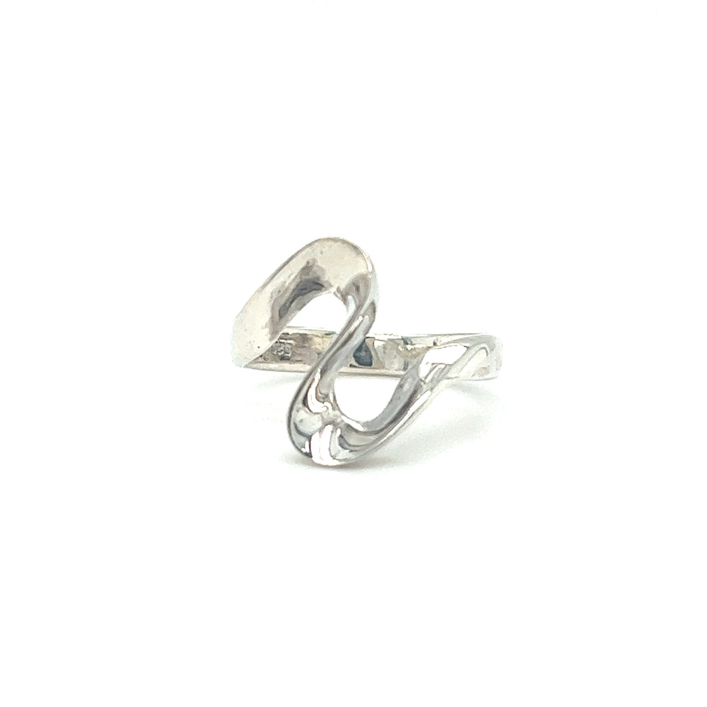 
                  
                    A sleek Super Silver Freeform Swirl Ring with a captivating swirl "S" pattern.
                  
                