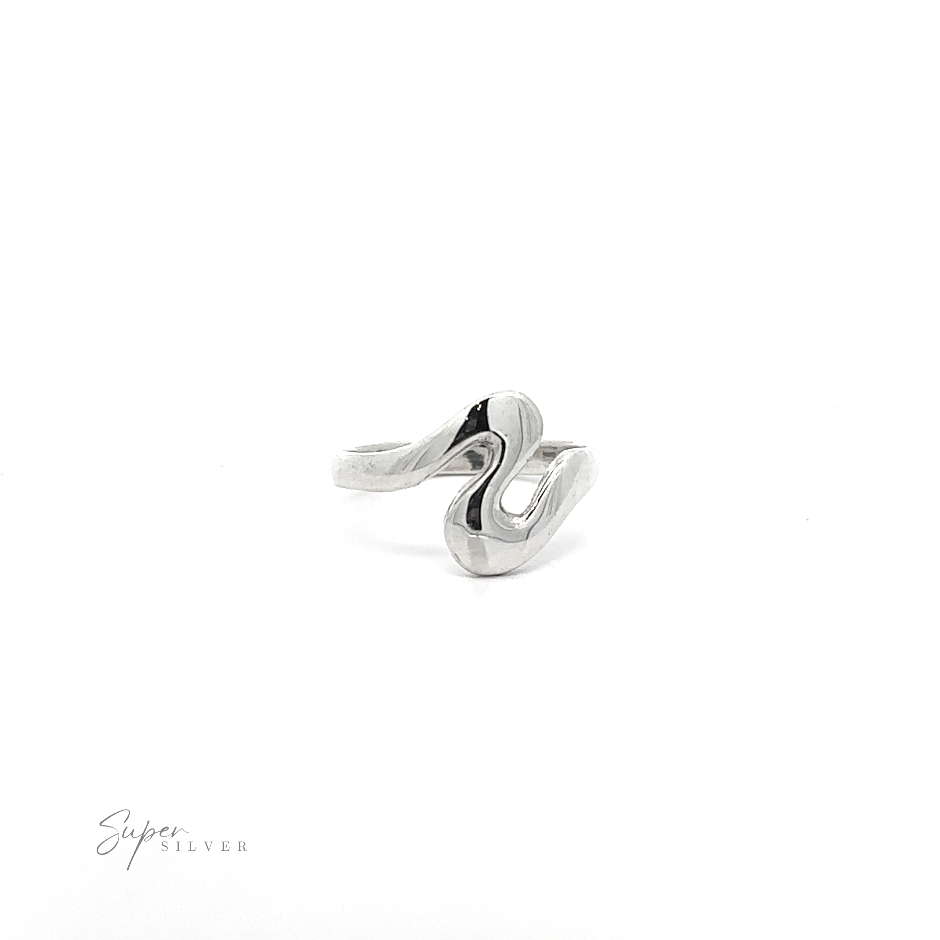 A trendy Funky Squiggle ring in .925 Sterling Silver.