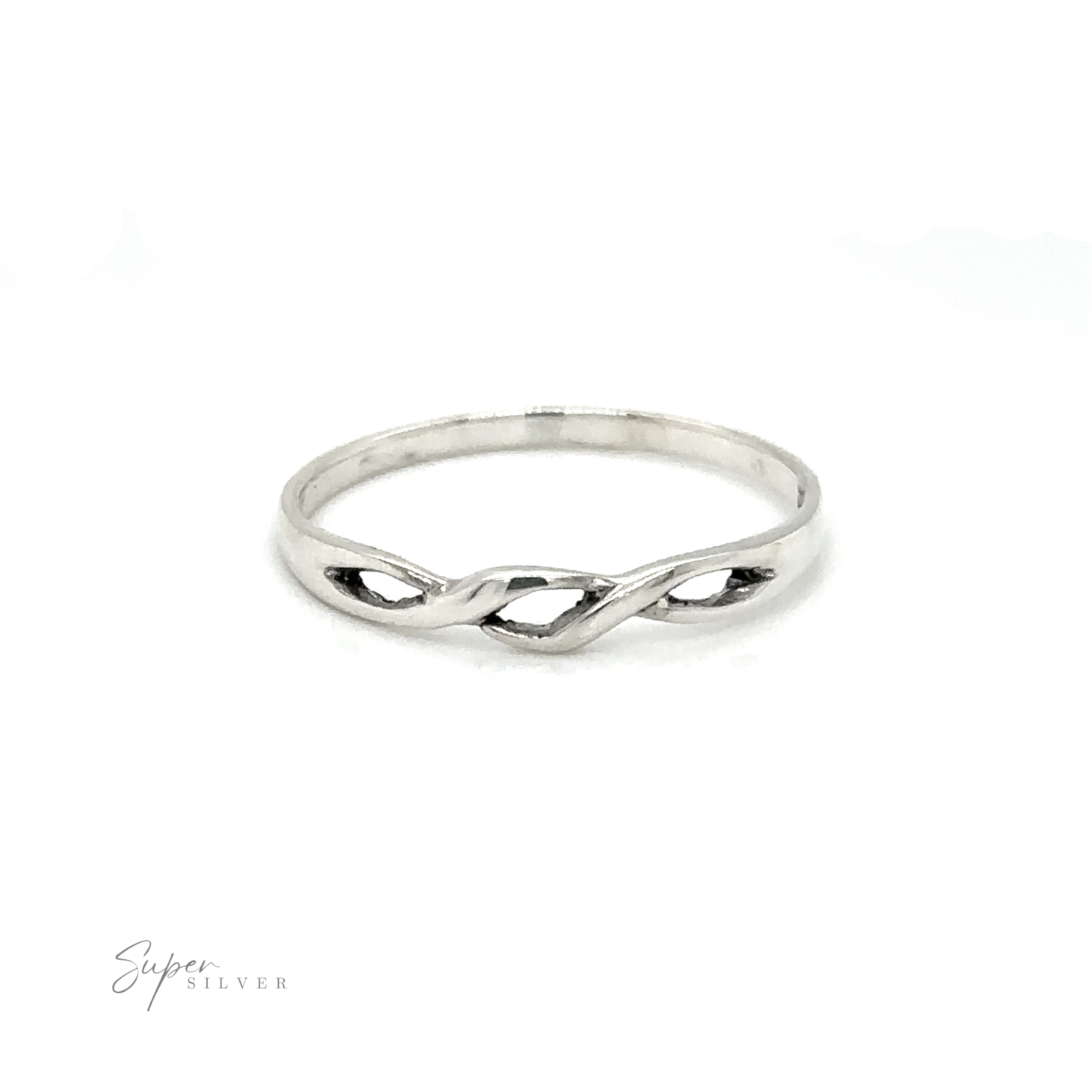 A delicate Dainty Open Twist Band, perfect for minimalist fashionistas seeking a dainty treasure.