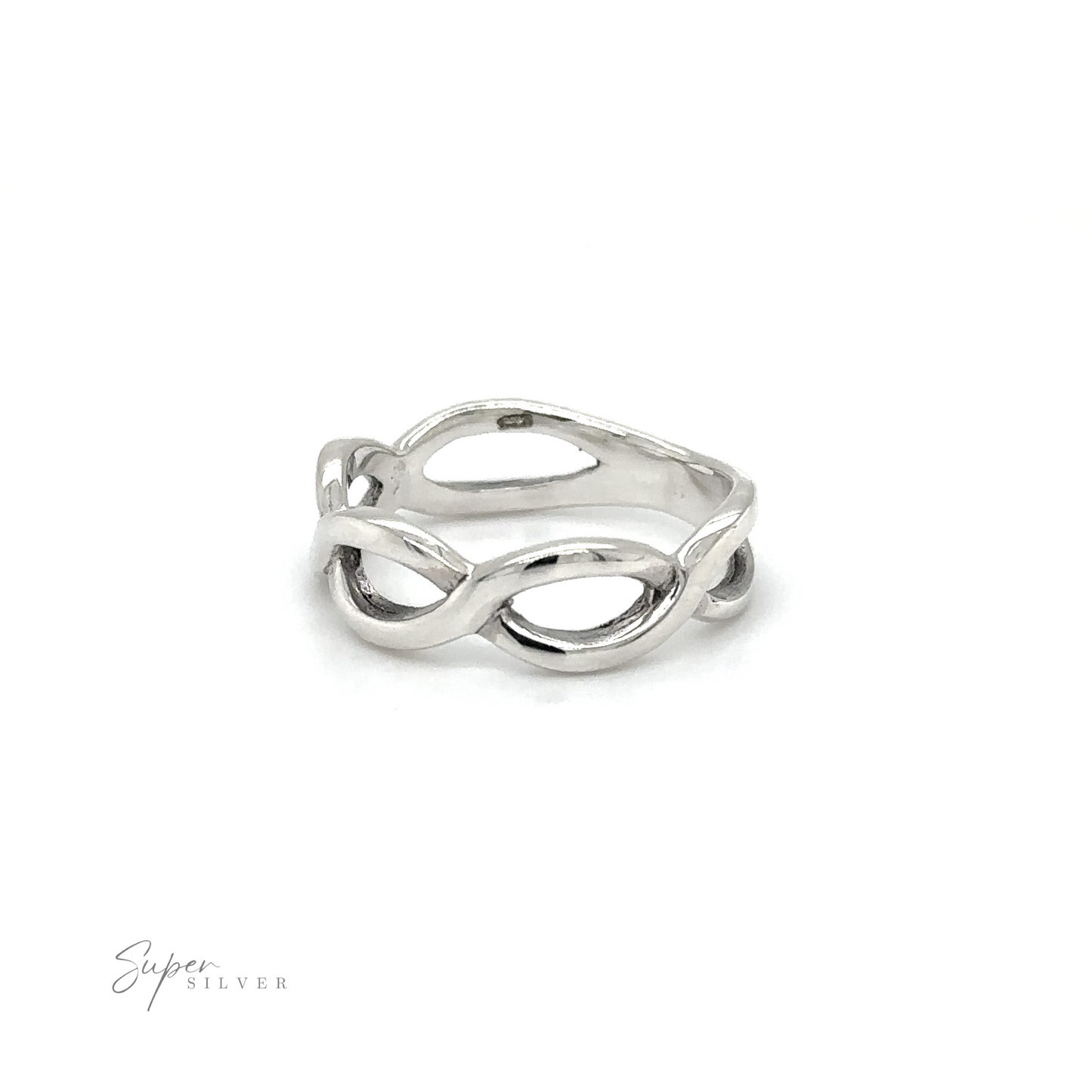 A .925 Sterling Silver Twisted Silver Band showcasing timeless elegance.