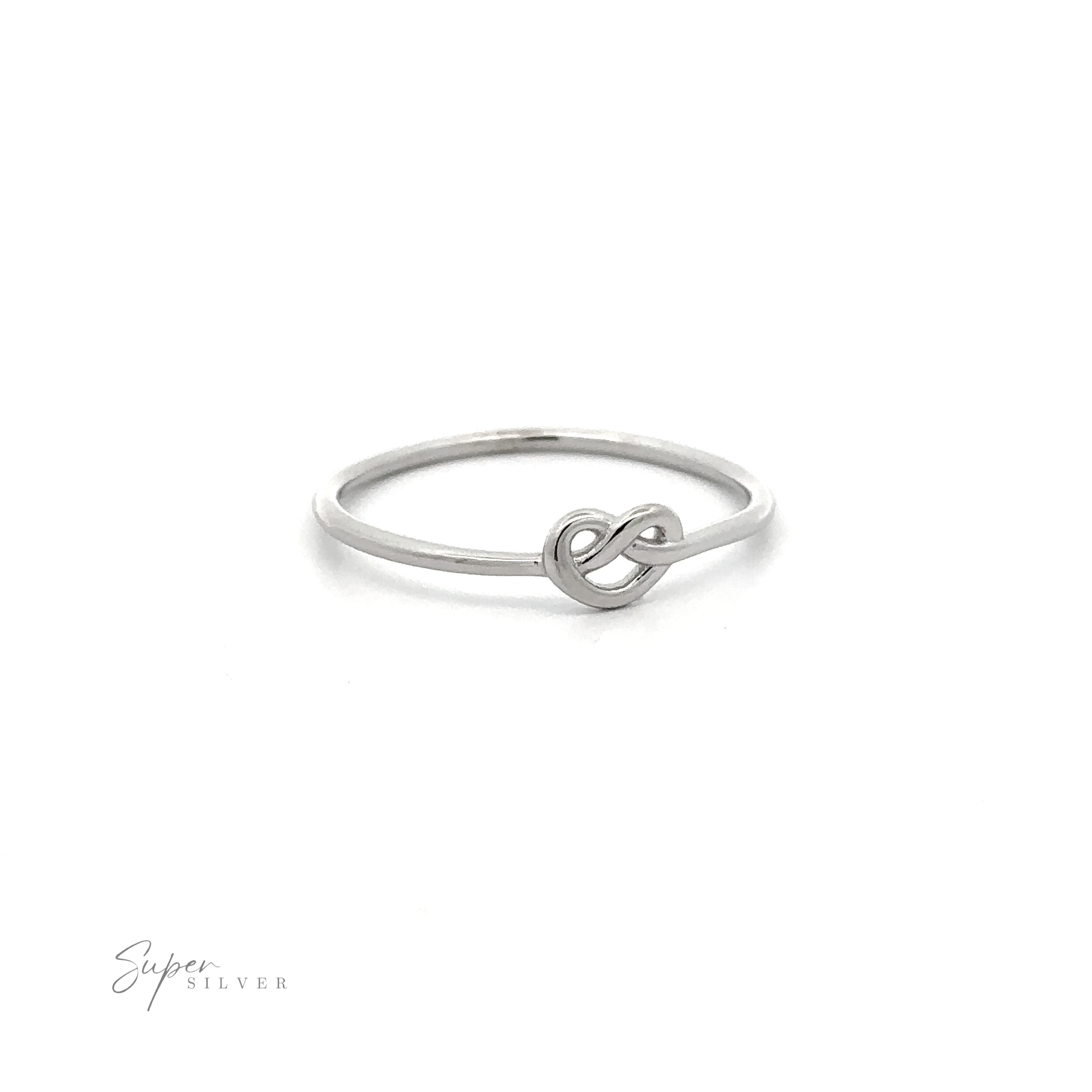 A Love Knot Ring made of sterling silver.