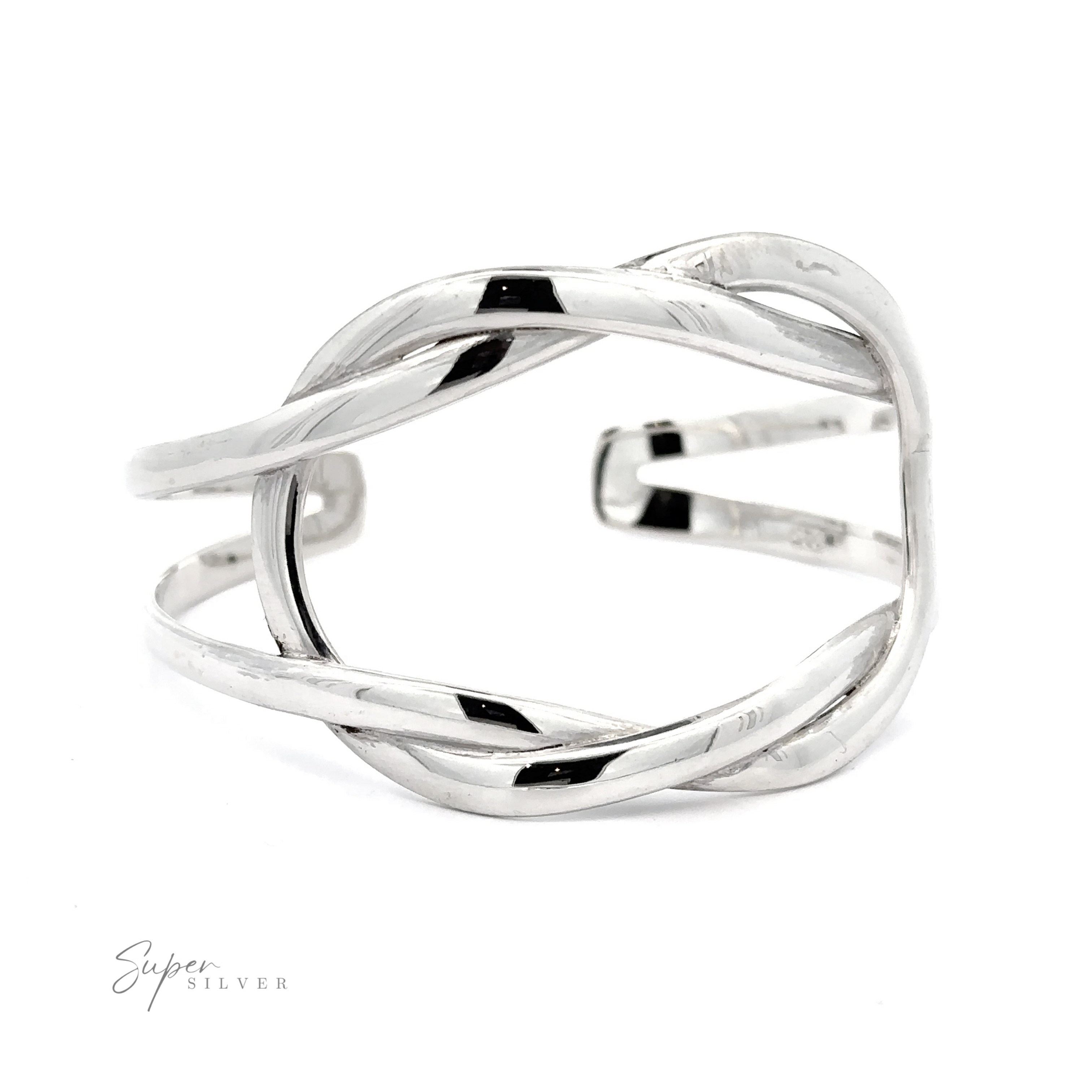 A Statement Square Knot Cuff with a twist design.