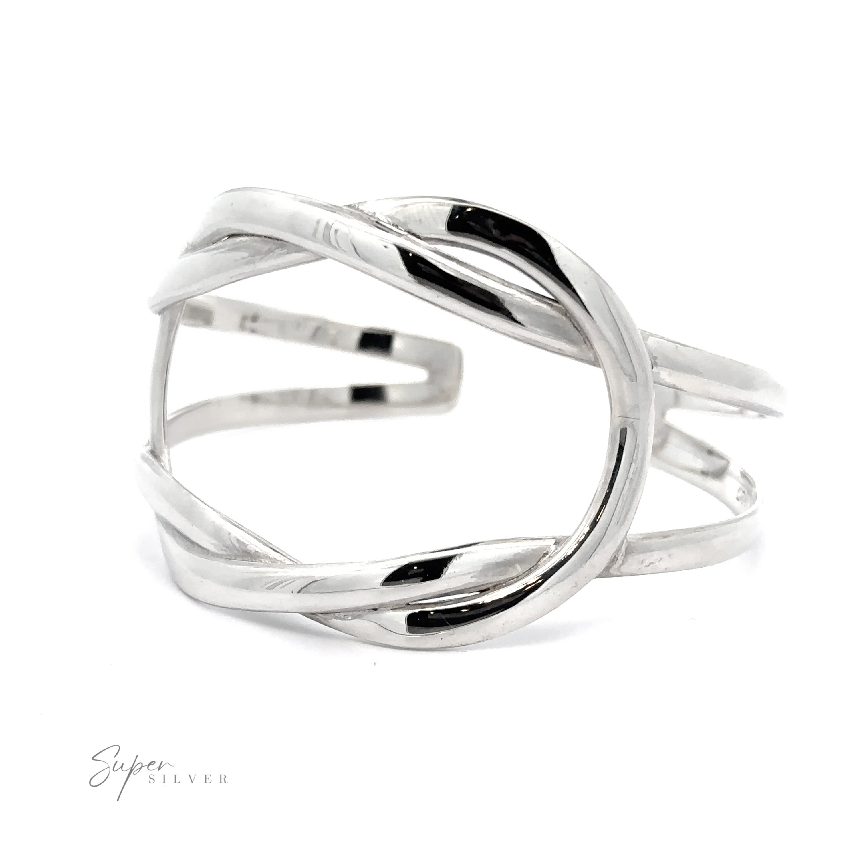 A Statement Square Knot Cuff with a twist design.