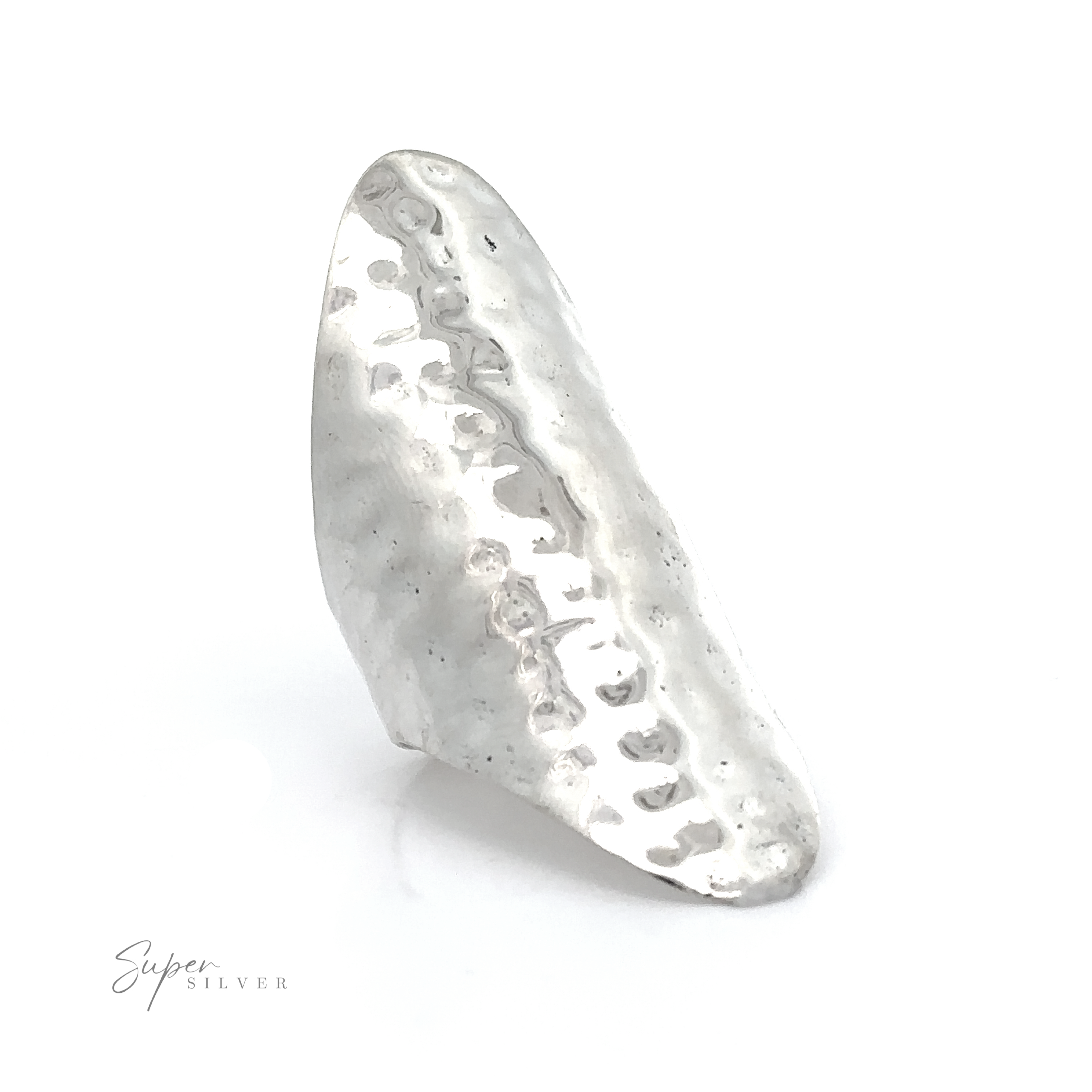 A bold Statement Hammered Ring on a white background.