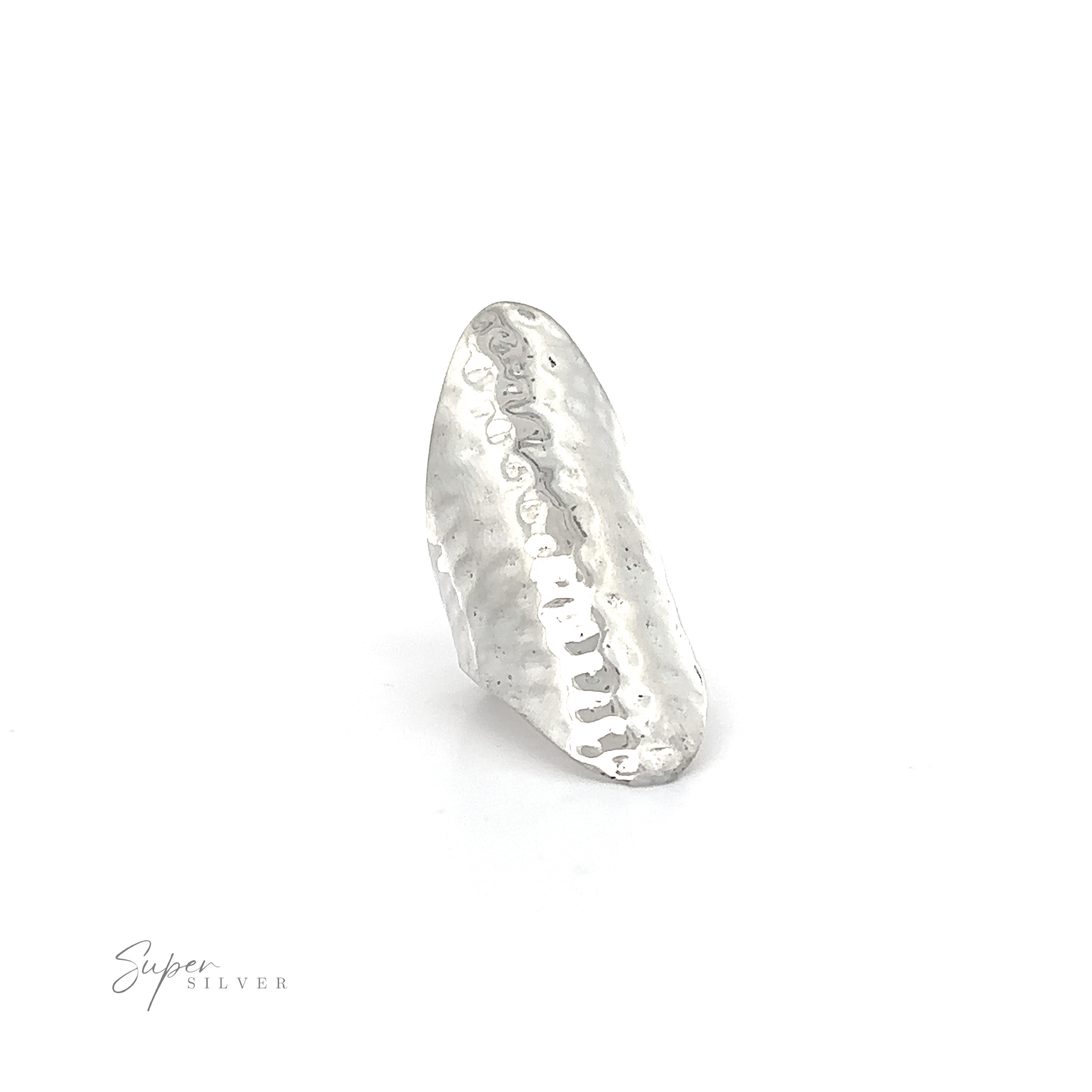 A Statement Hammered Ring on a white background.