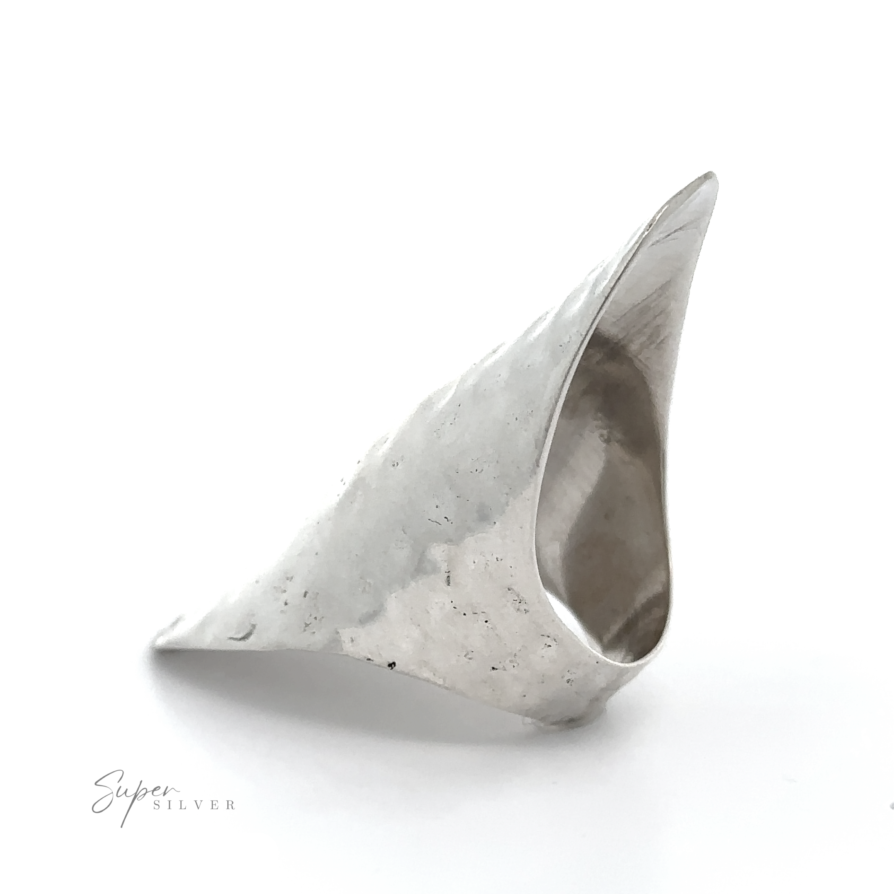 A Statement Hammered Ring on a white background.