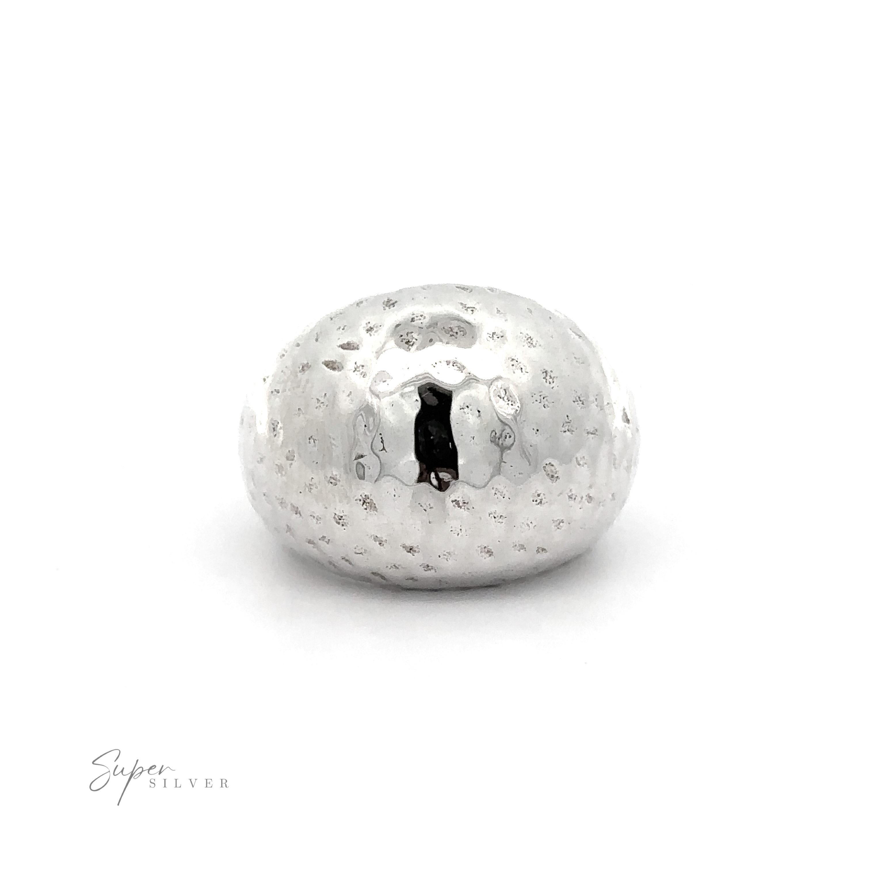 A bold Statement Hammered Rings on a white background.