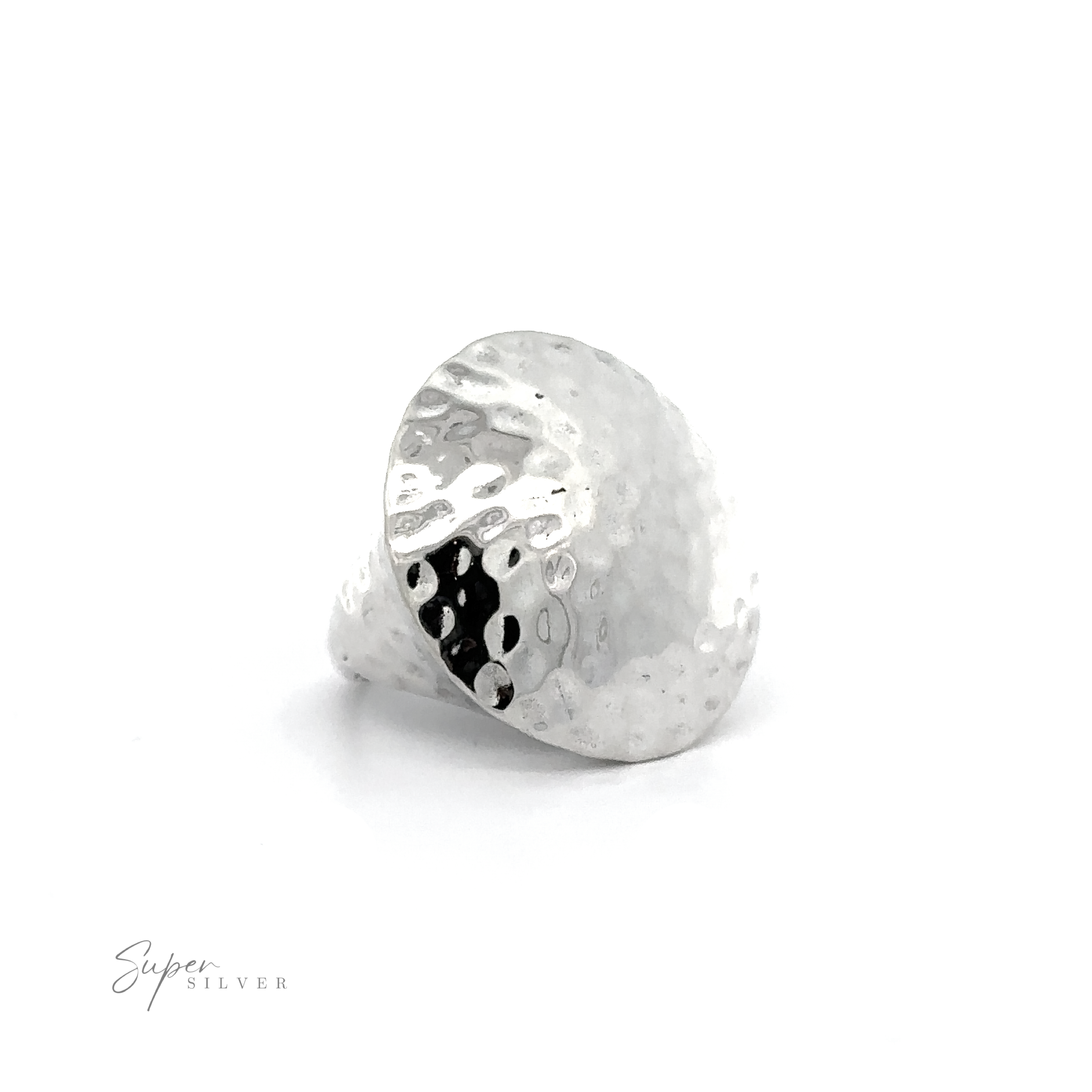 A bold expression of style, the Statement Hammered Rings showcase their statement design on a clean white background.