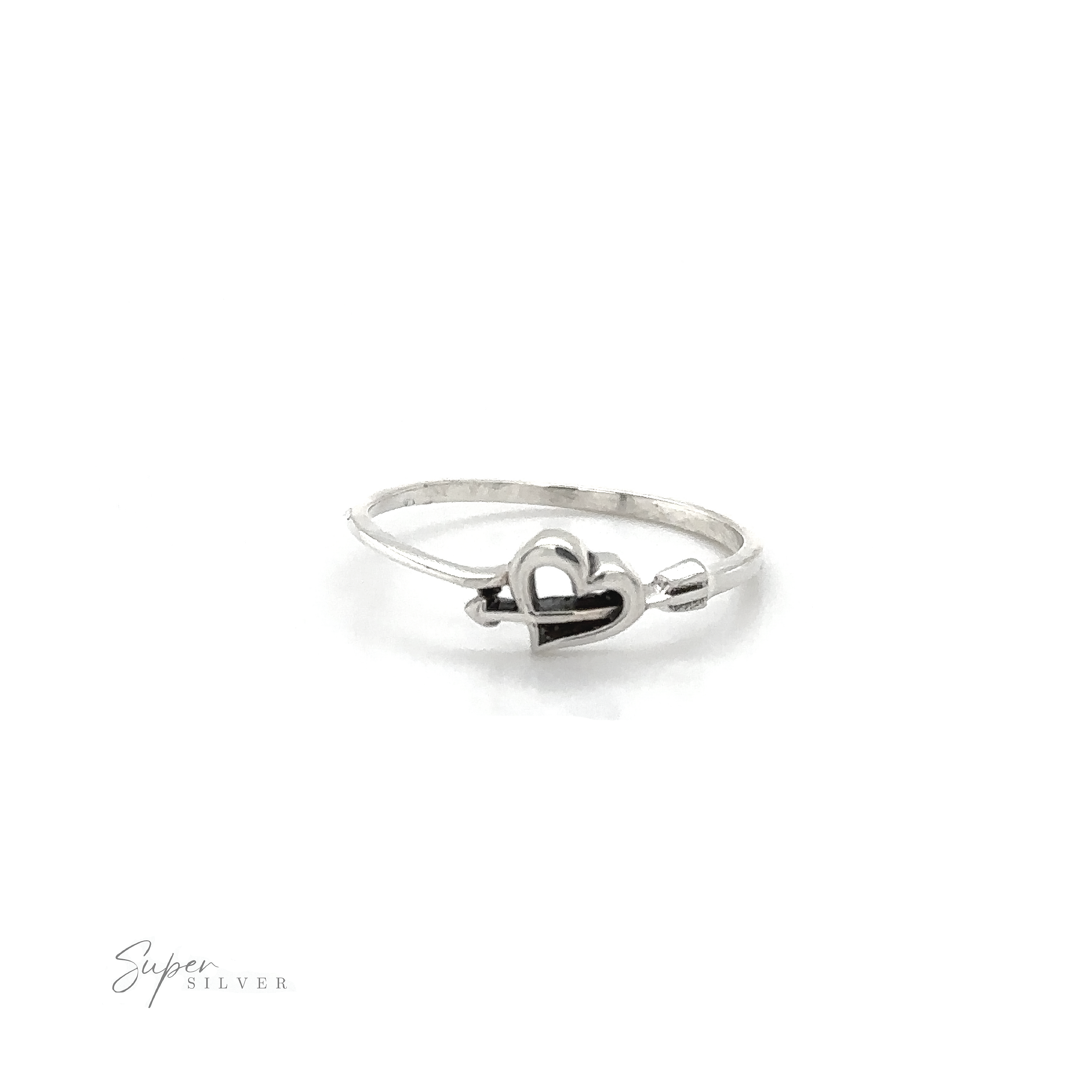 A Cupid's Arrow Heart Ring