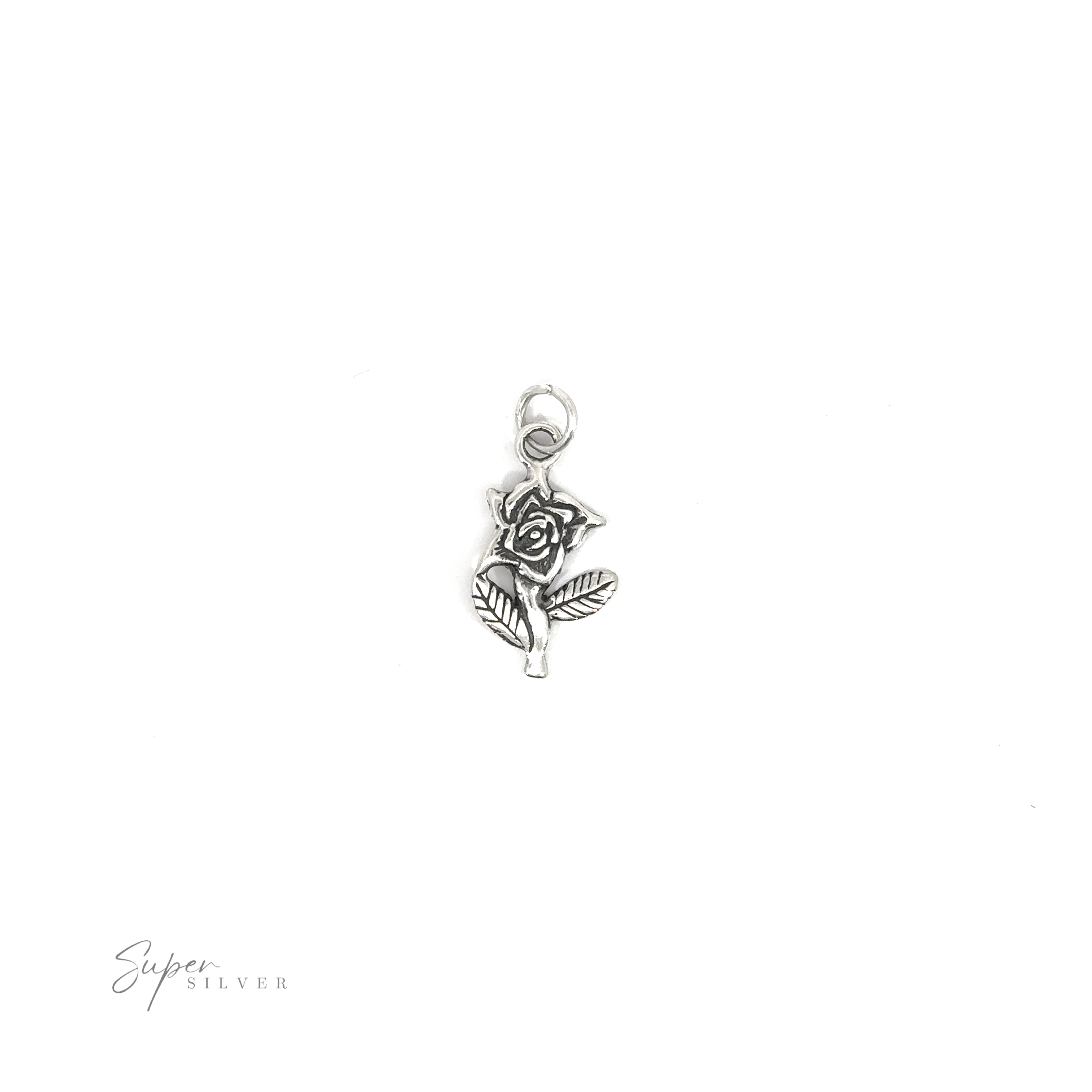 A small Rose Charm on a white background.
