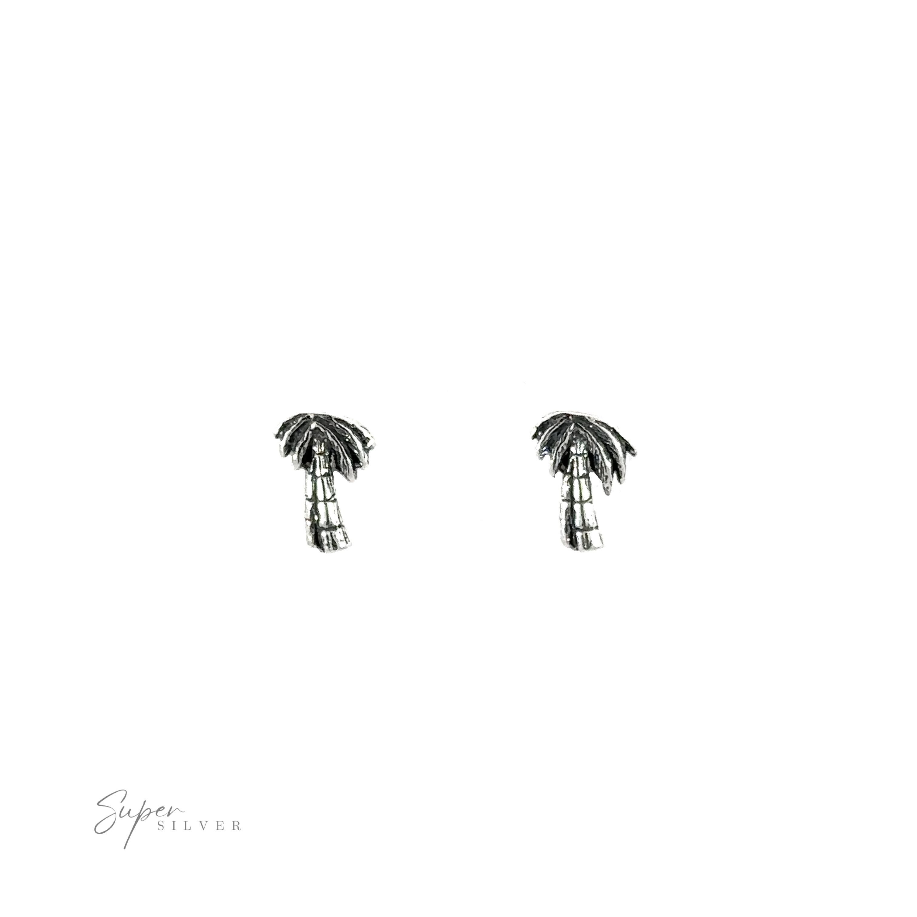 Beautiful Palm Tree Studs on a white background.
