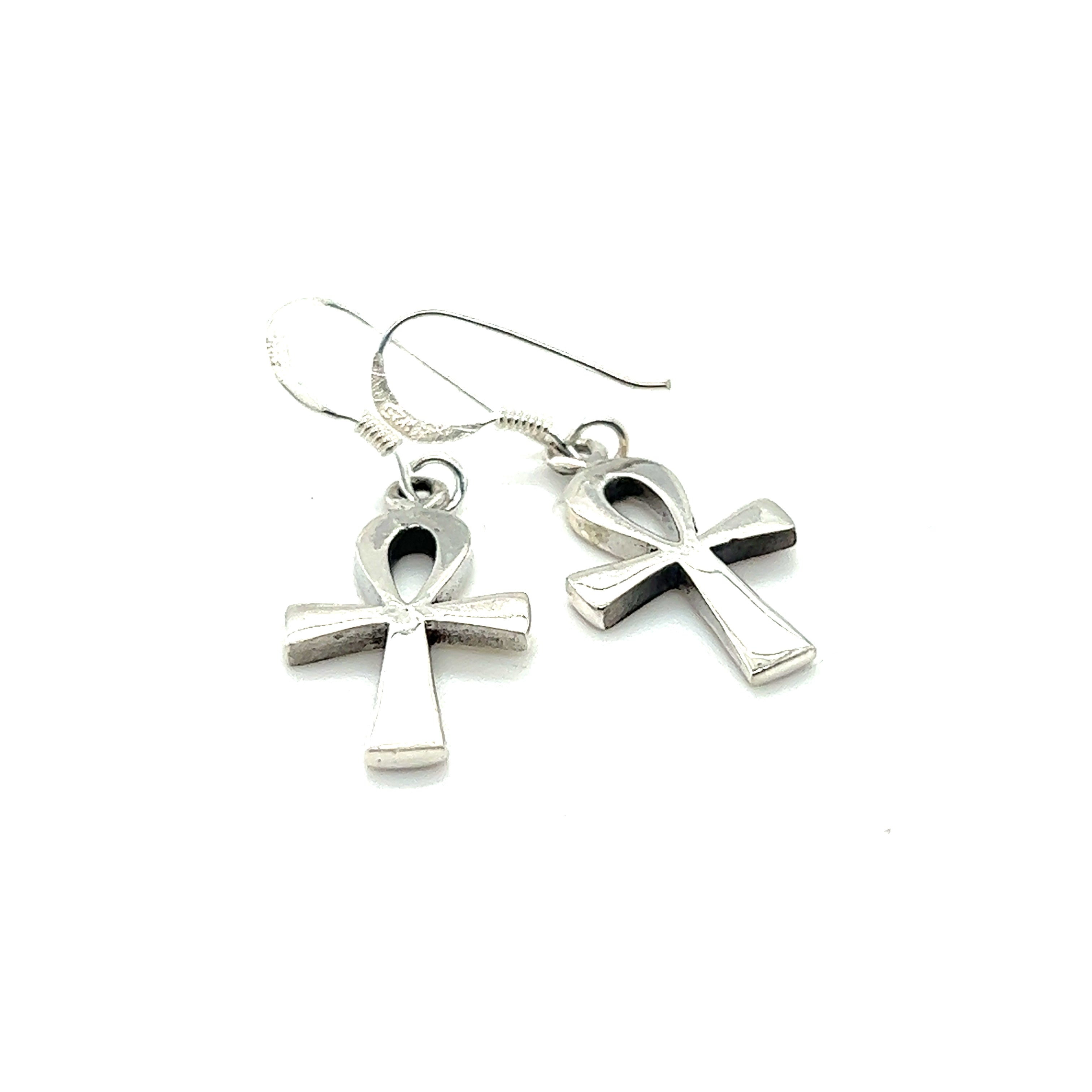Simple Ankh earrings by Super Silver.