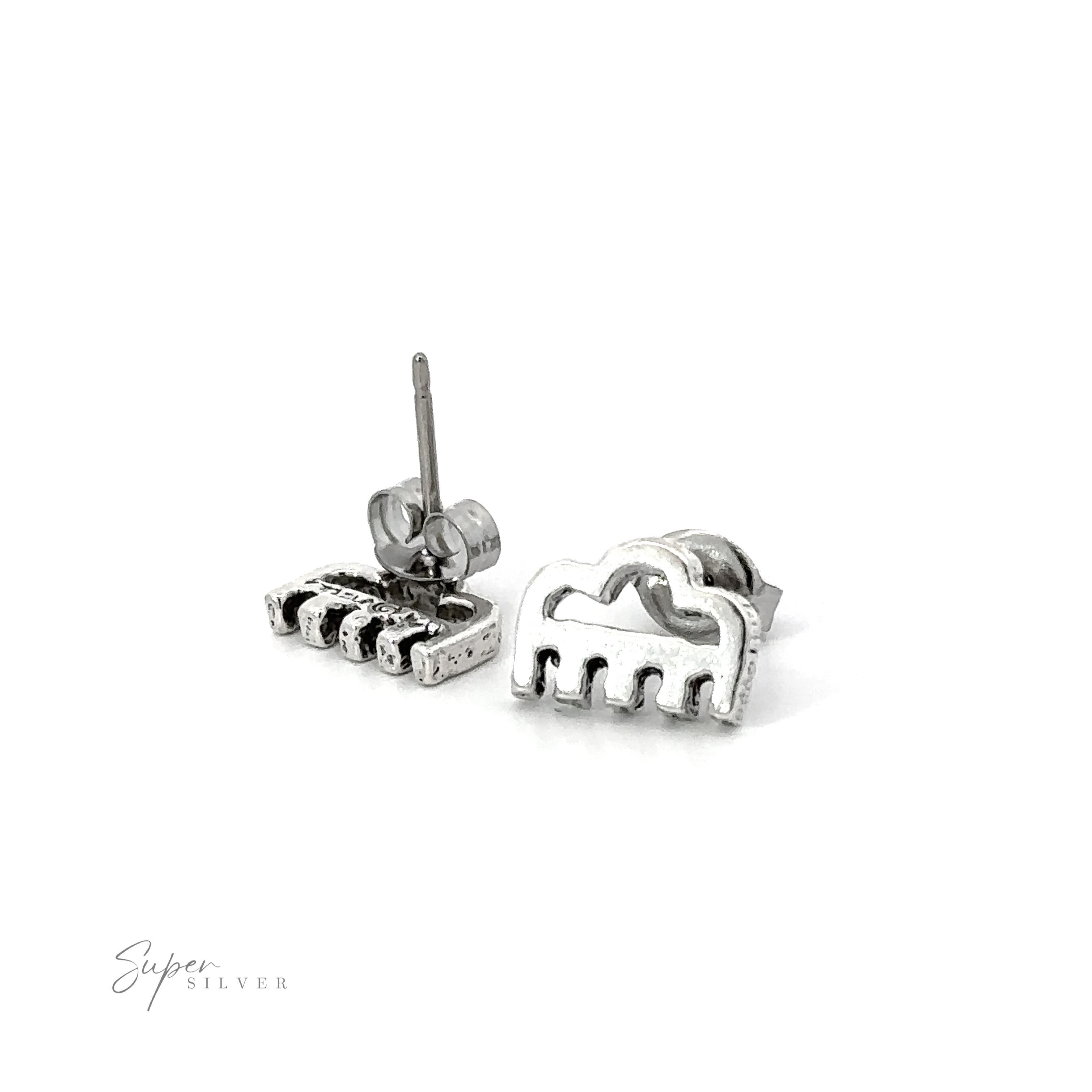 A pair of Rainy Cloud Studs on a white background.