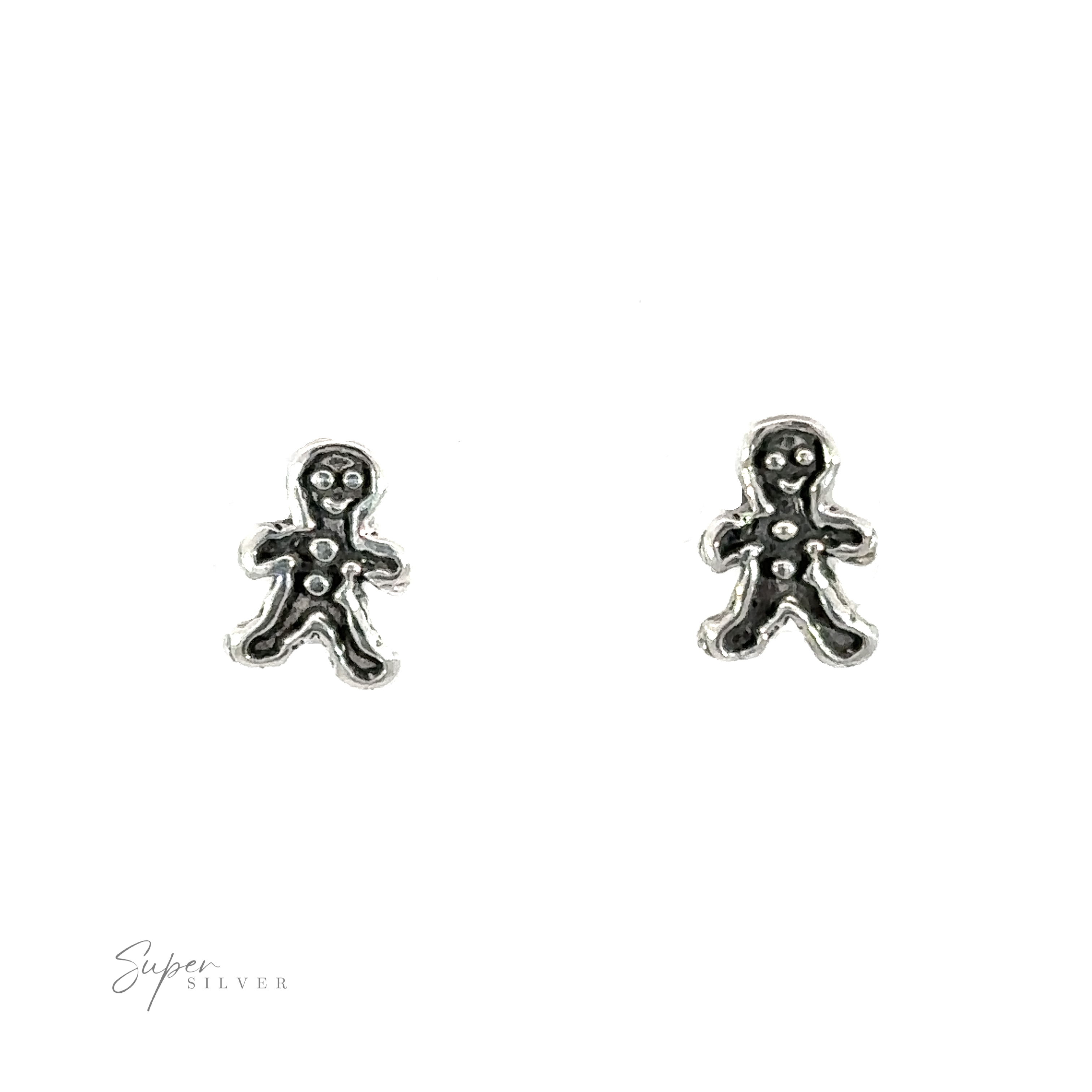 Add a touch of holiday spirit to your festive attire with these Gingerbread Man Studs.