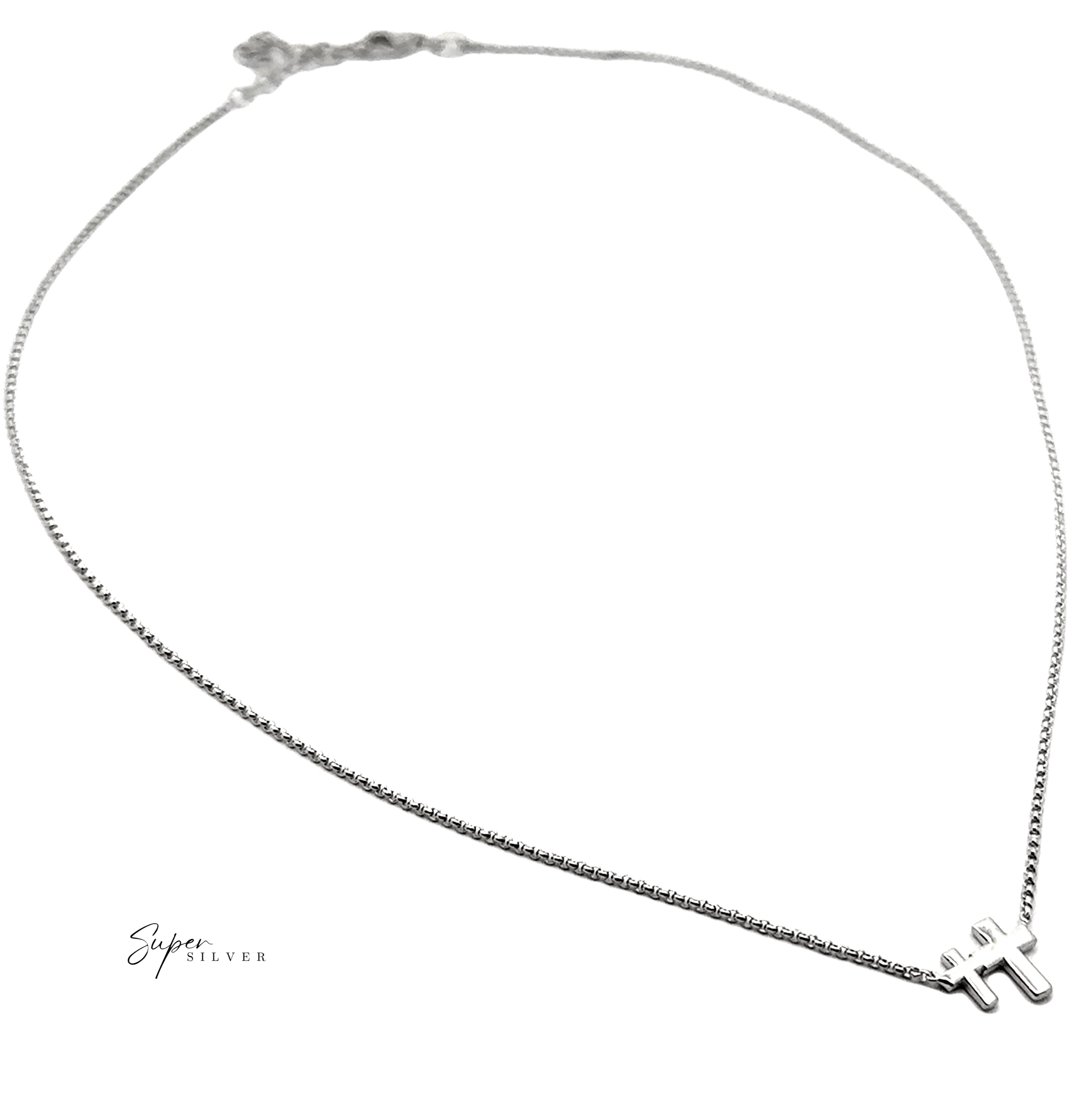 Dainty Double Cross Necklace