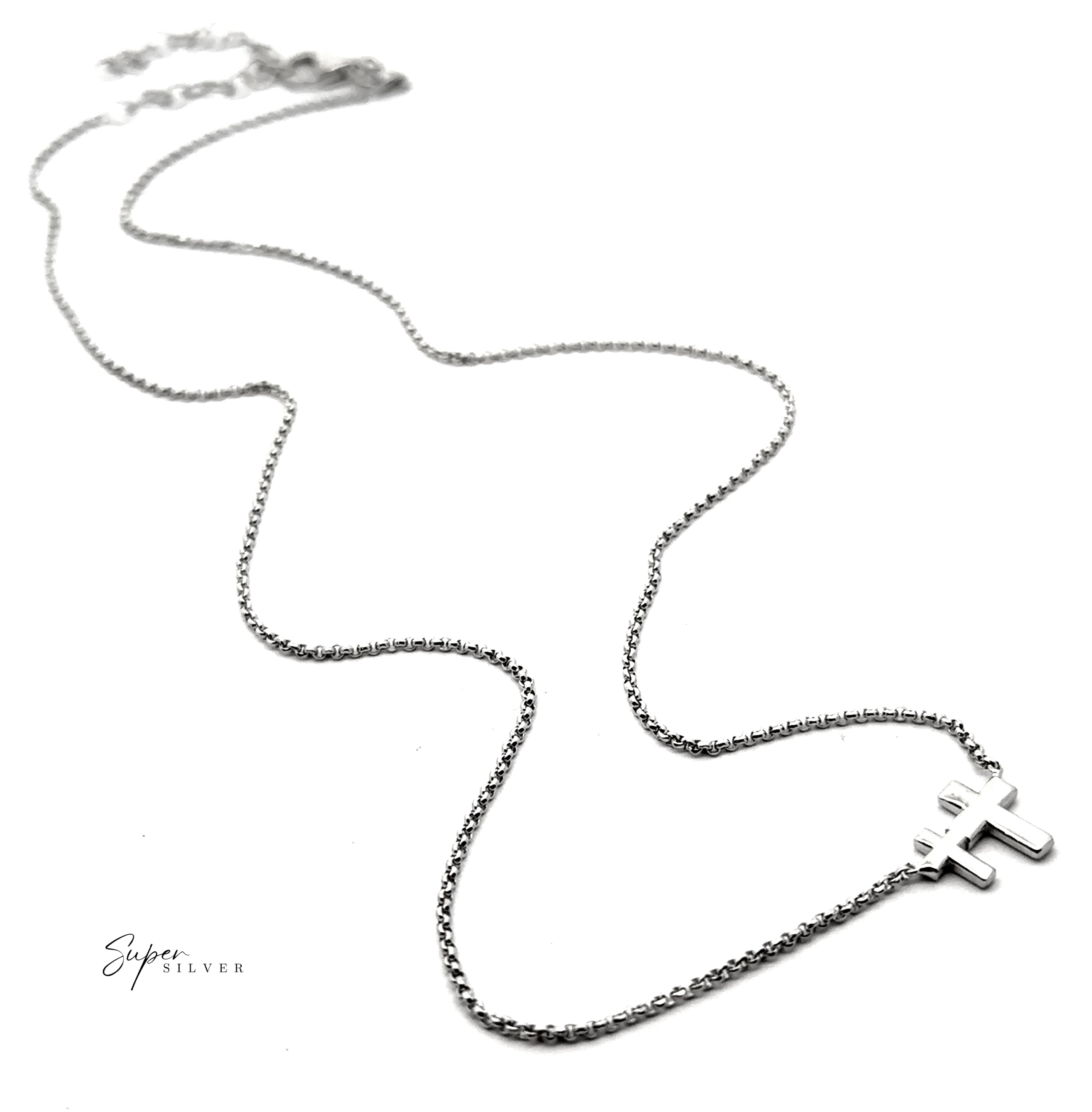 Dainty Double Cross Necklace